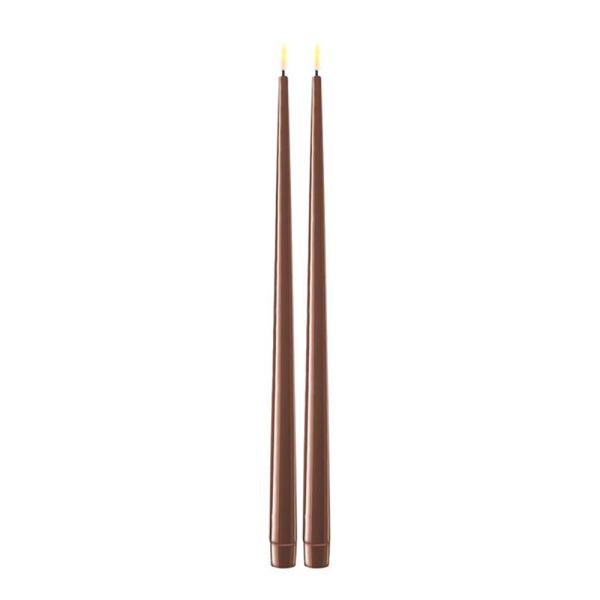 LED shiny dinner 2,2x28 cm 2 stk mokka