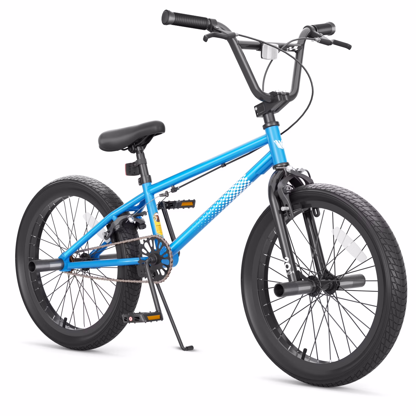 Freestyle Kids BMX Bikes 18 20 Inch Kids Bicycles for Years Old Boys Girls Teen with Adjustable Seat and Handbrake, for Kids 7 13 Beginner Level to Advanced Rider(White/18") Image 3