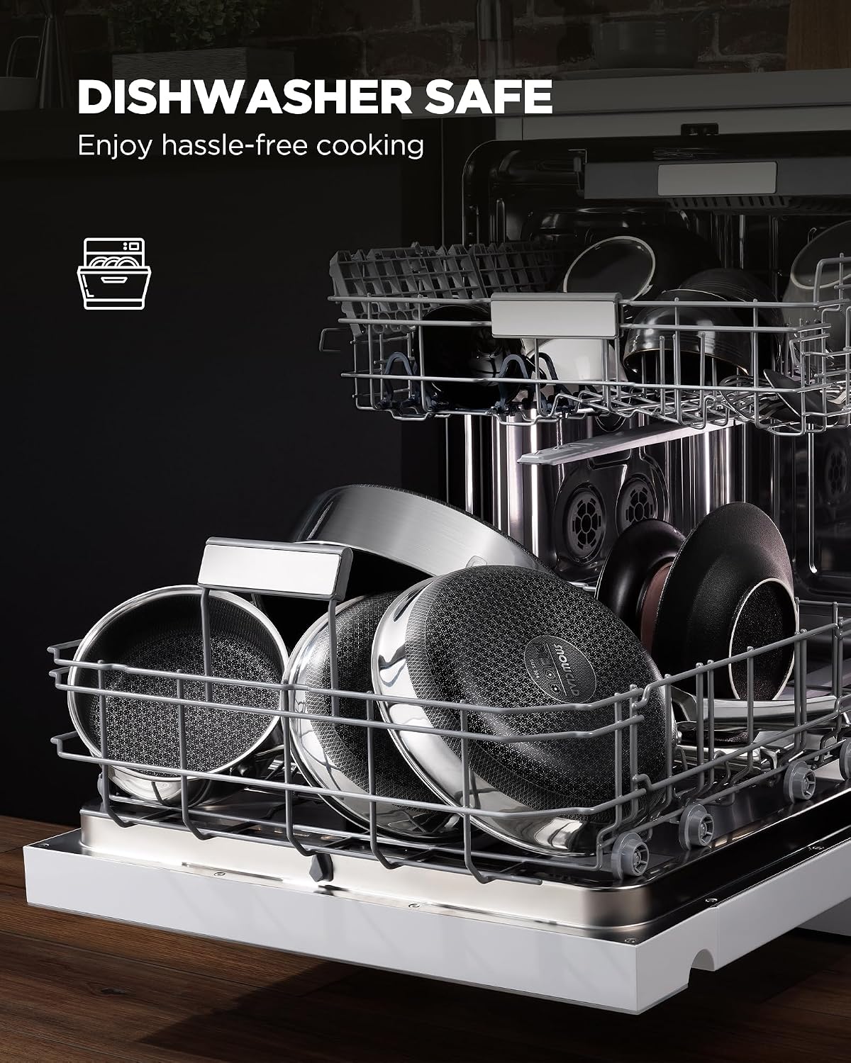 SNOWCLAD Pots and Pans Set Non Stick| Stainless Steel Kitchen Cookware