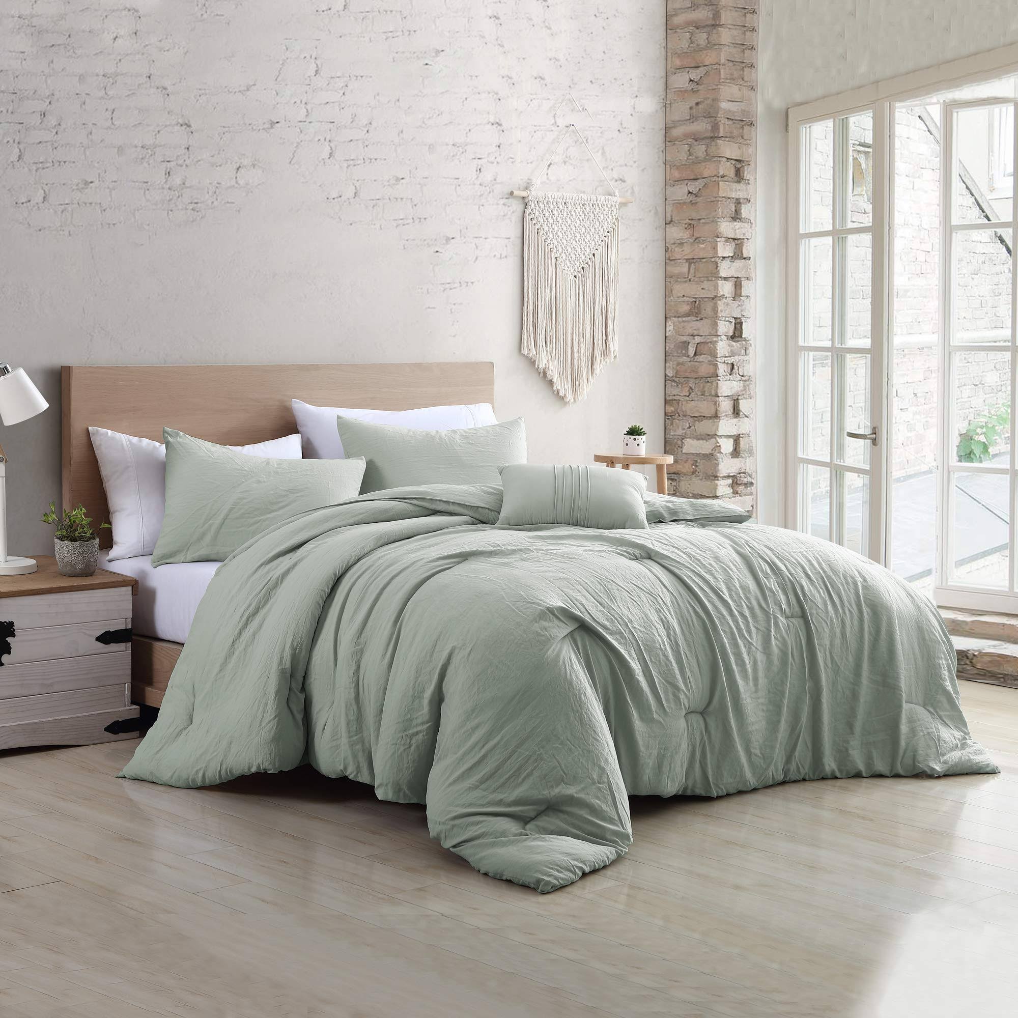 Modern Threads 4-Piece Garment-Washed Comforter Set - Beck Spa - Queen