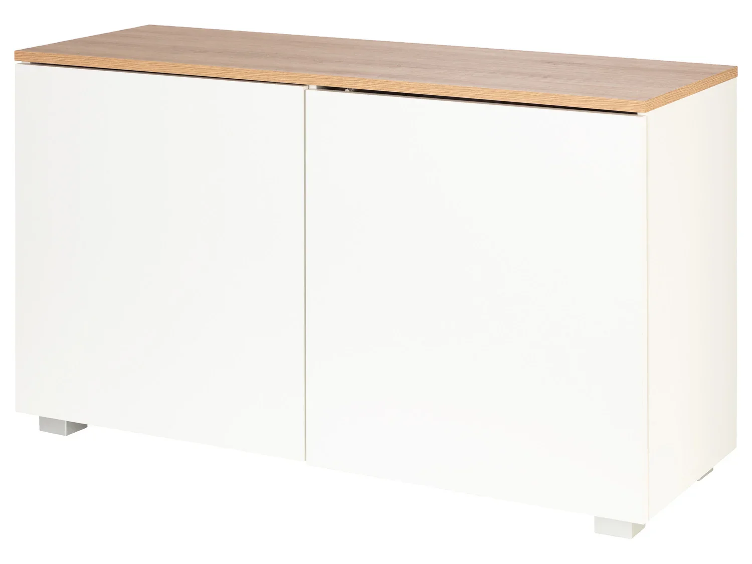 LIVARNO home Buffet 2 portes Madrid, 113 x 67 x 40 cm, imitation chne/blanc