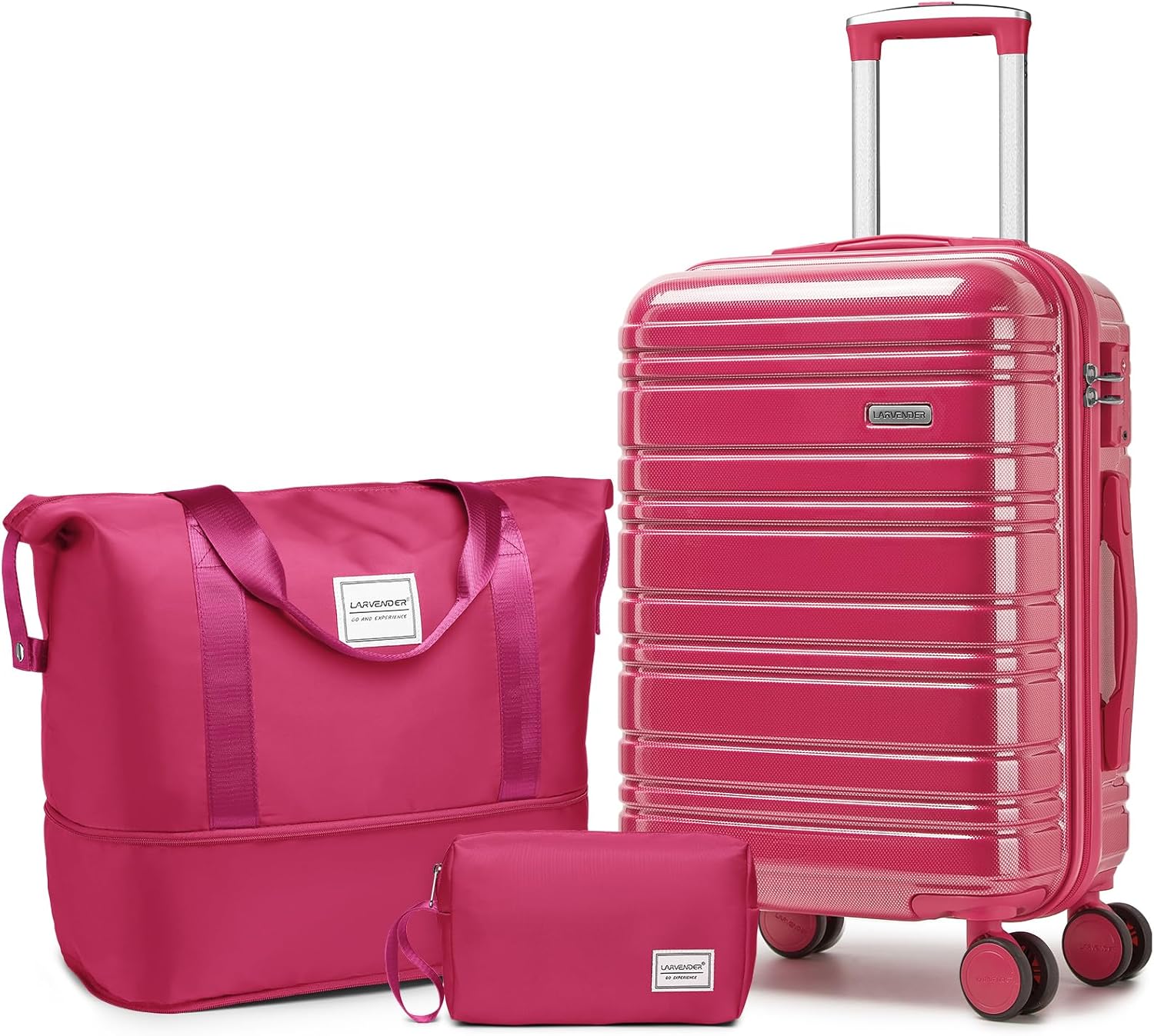 Ensemble de 6 valises, ensemble de valises rigides extensibles avec roulettes multidirectionnelles, ensemble de bagages à roulettes légers