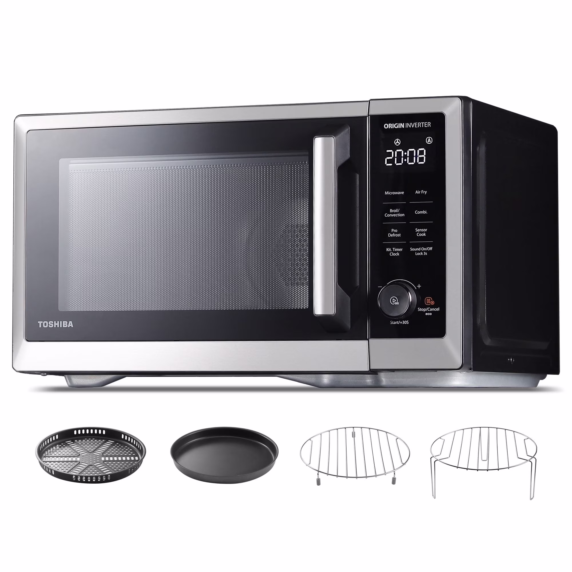 7-in-1 Countertop Microwave Oven Air Fryer Combo, Inverter, Convection, Broil, Speedy Combi, Even Defrost, Humidity Sensor, Mute Function, 27 Auto Menu47 Recipes, 1.0 cu.ft/30QT, 1000W(MASTER Series 7 in 1 Premium Microwave Black) - Image 3
