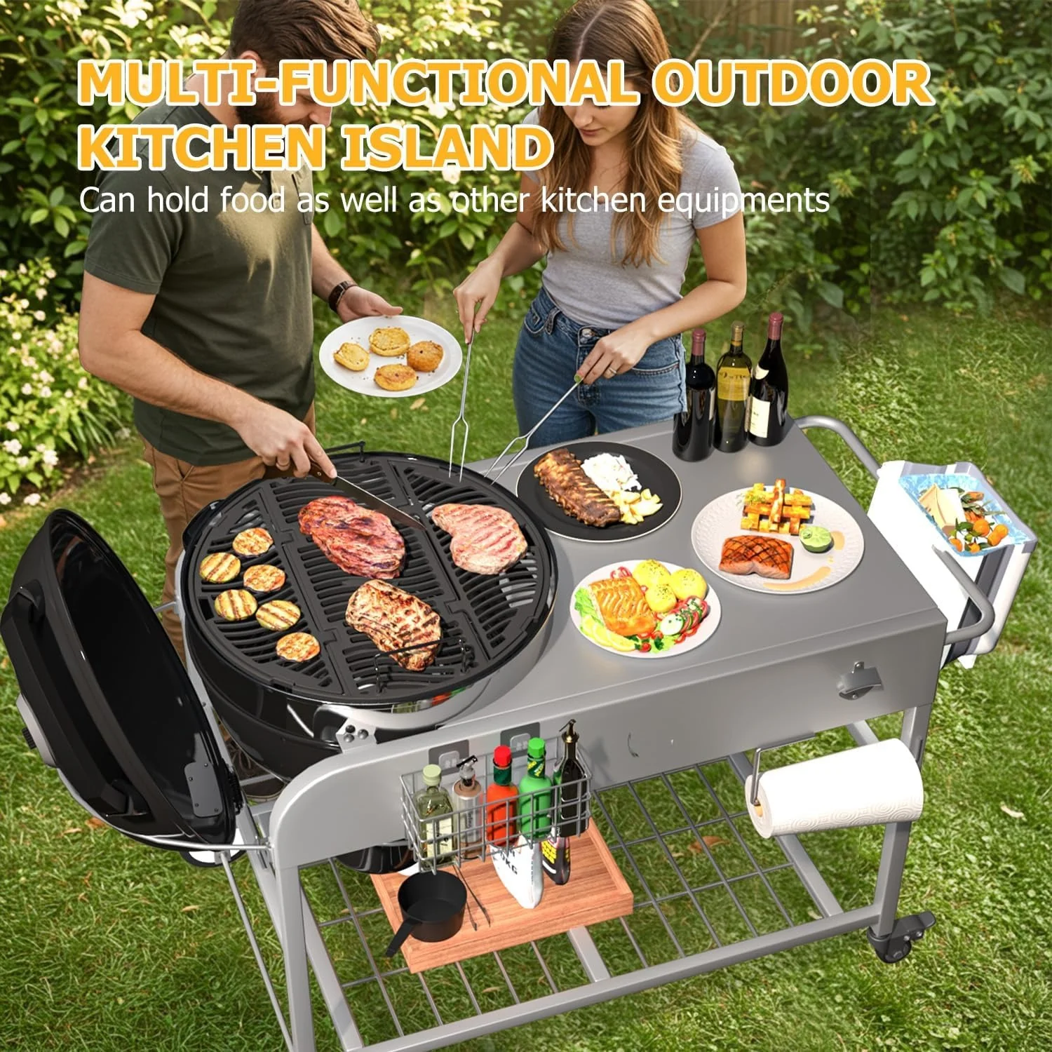 AECOJOY Grill Table for Weber 18