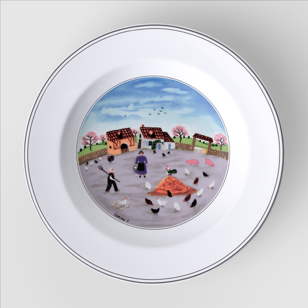 Design Naif Soup bowl - Multi-colored, 8.8'', Premium Porcelain