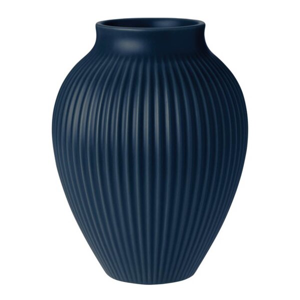Ripple vase 20 cm matt mørk blå