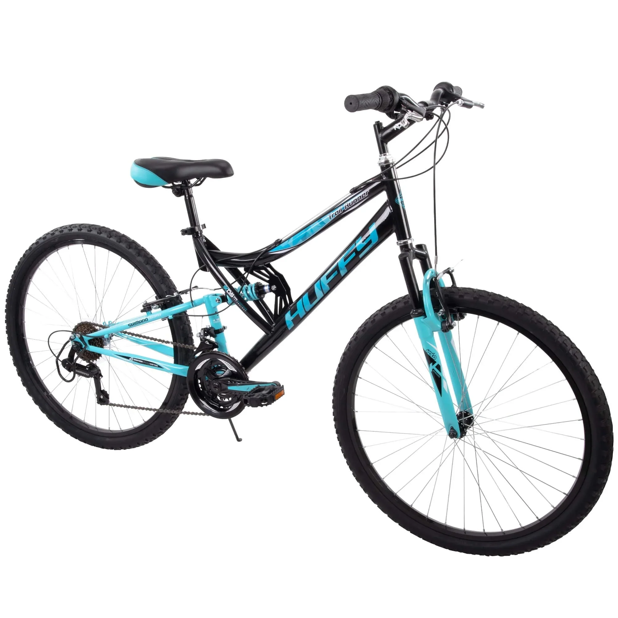 Huffy 26 Trail Runner Women's Full Suspension Mountain Bike, Black