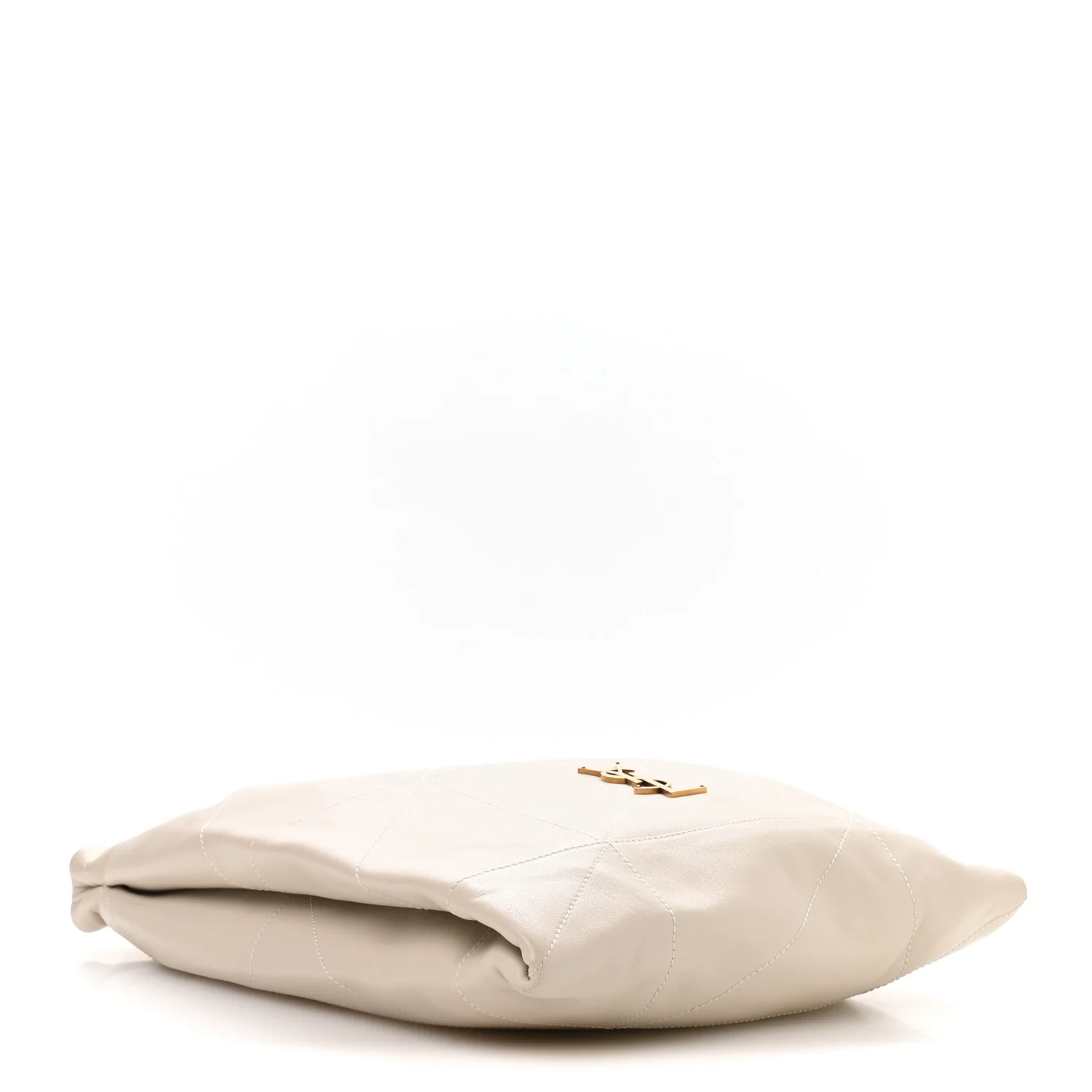 Lambskin Matelasse Monogram Medium Jamie 4.3 Pochon Blanc Vintage