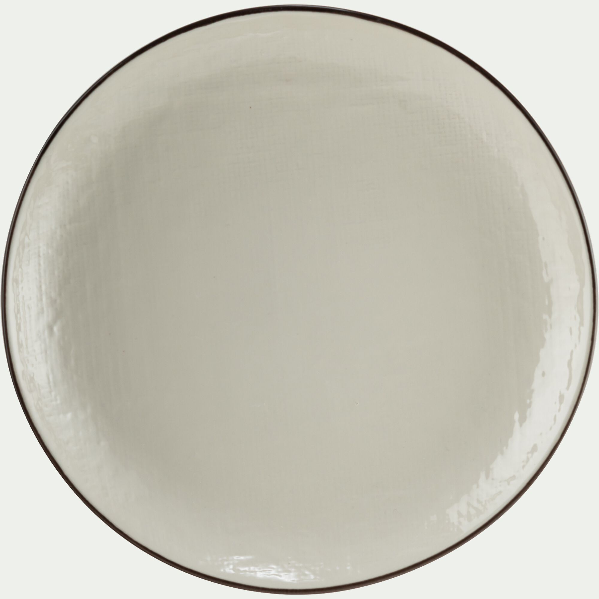 ZIA - Assiette à dessert en grès D19,7cm - blanc