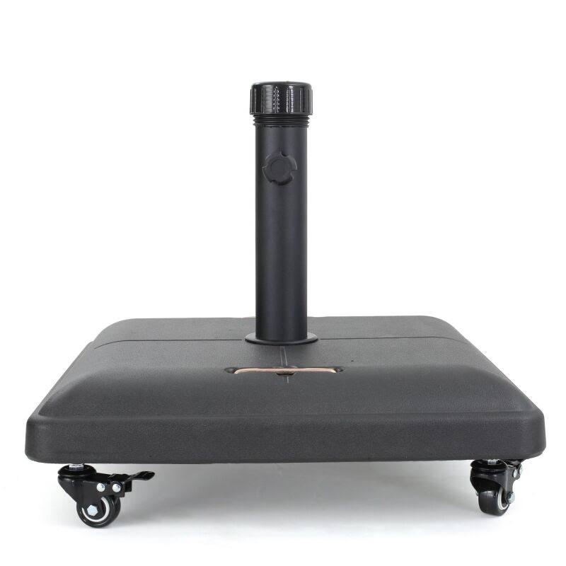 Noble House Hayward 80 lbs. Concrete Patio Umbrella Base in Black