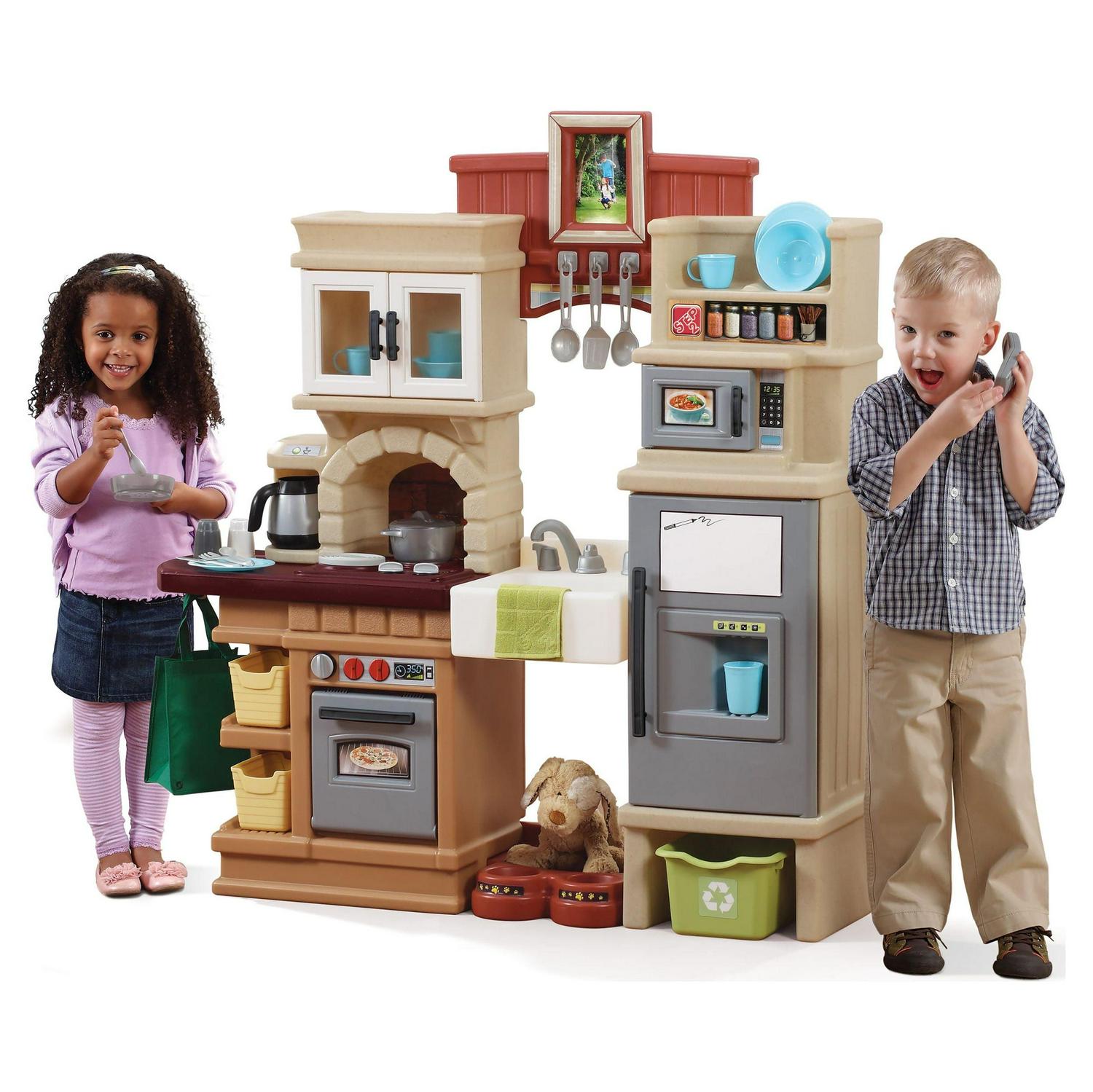 Step2 Heart of the Home Brown Toddler Play Kitchen Set