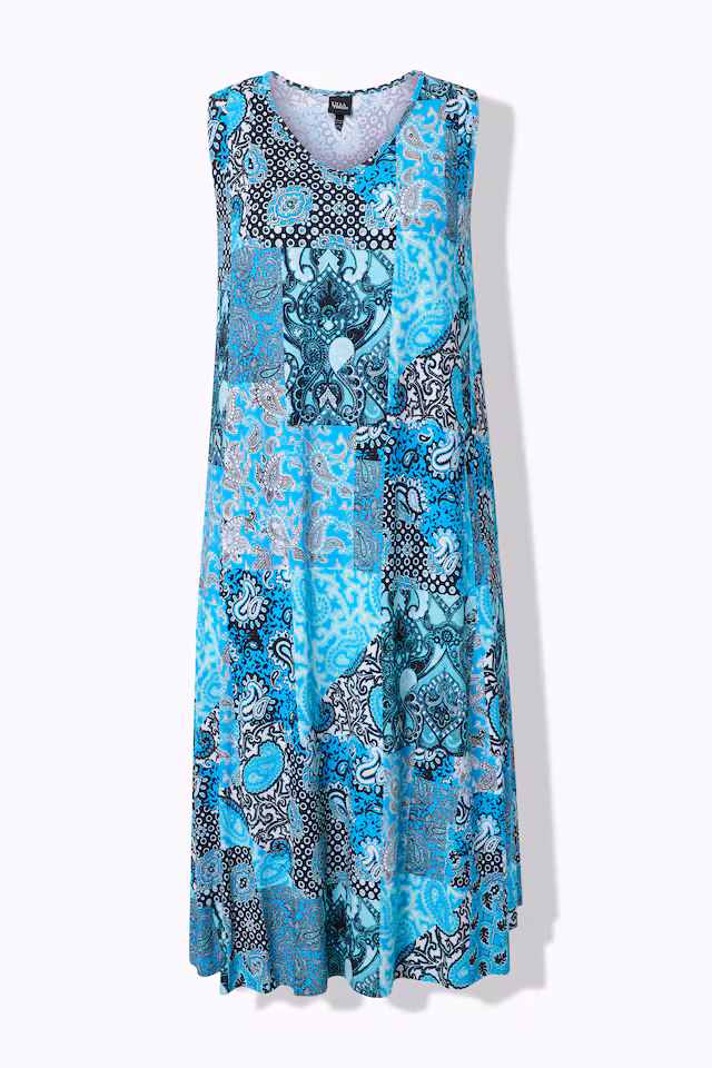 Patchwork Paisley Sleeveless Dress
