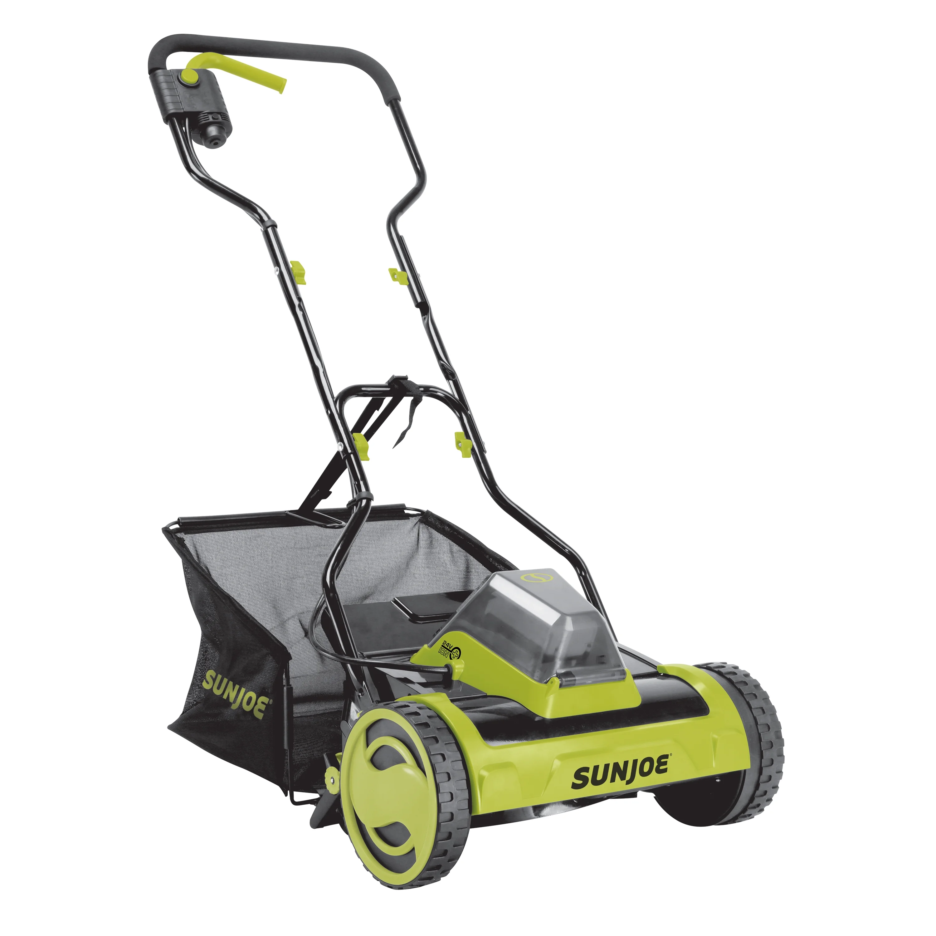 24V Cordless 15-inch Push Reel Lawn Mower, 4-Position, 4.0-Ah Battery Charger(4 Amps) - Image 2