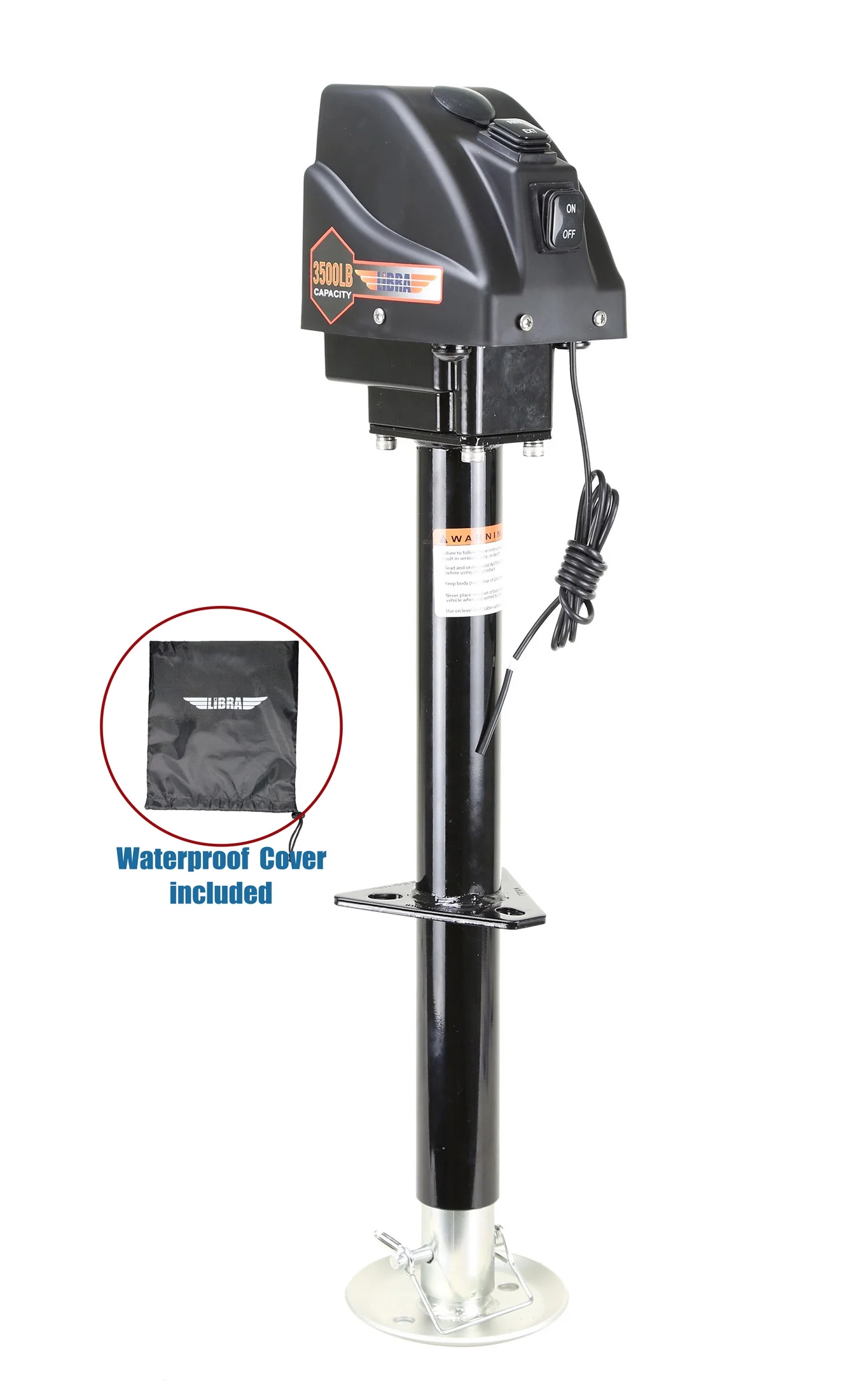 3500lbs Electric Power Tongue Jack for RV Trailer Camper w/waterproof cover - Image 3
