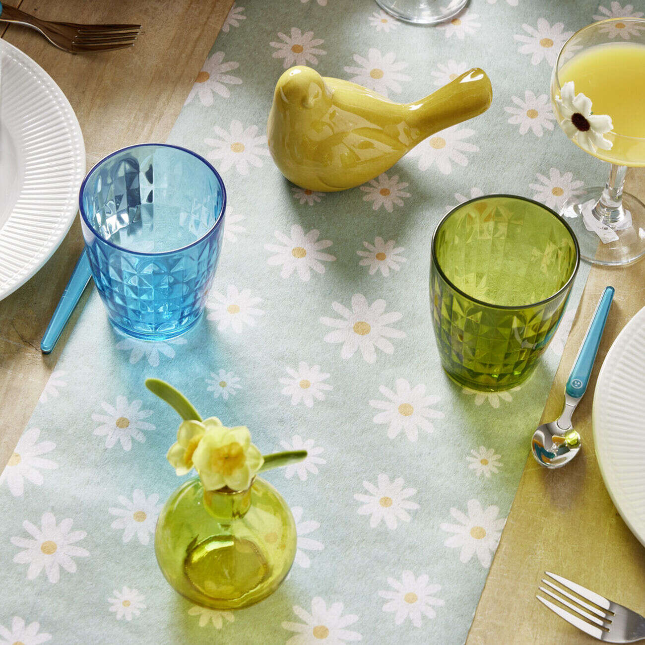 Chemin de table motif Pâques polycoton 28x300cm