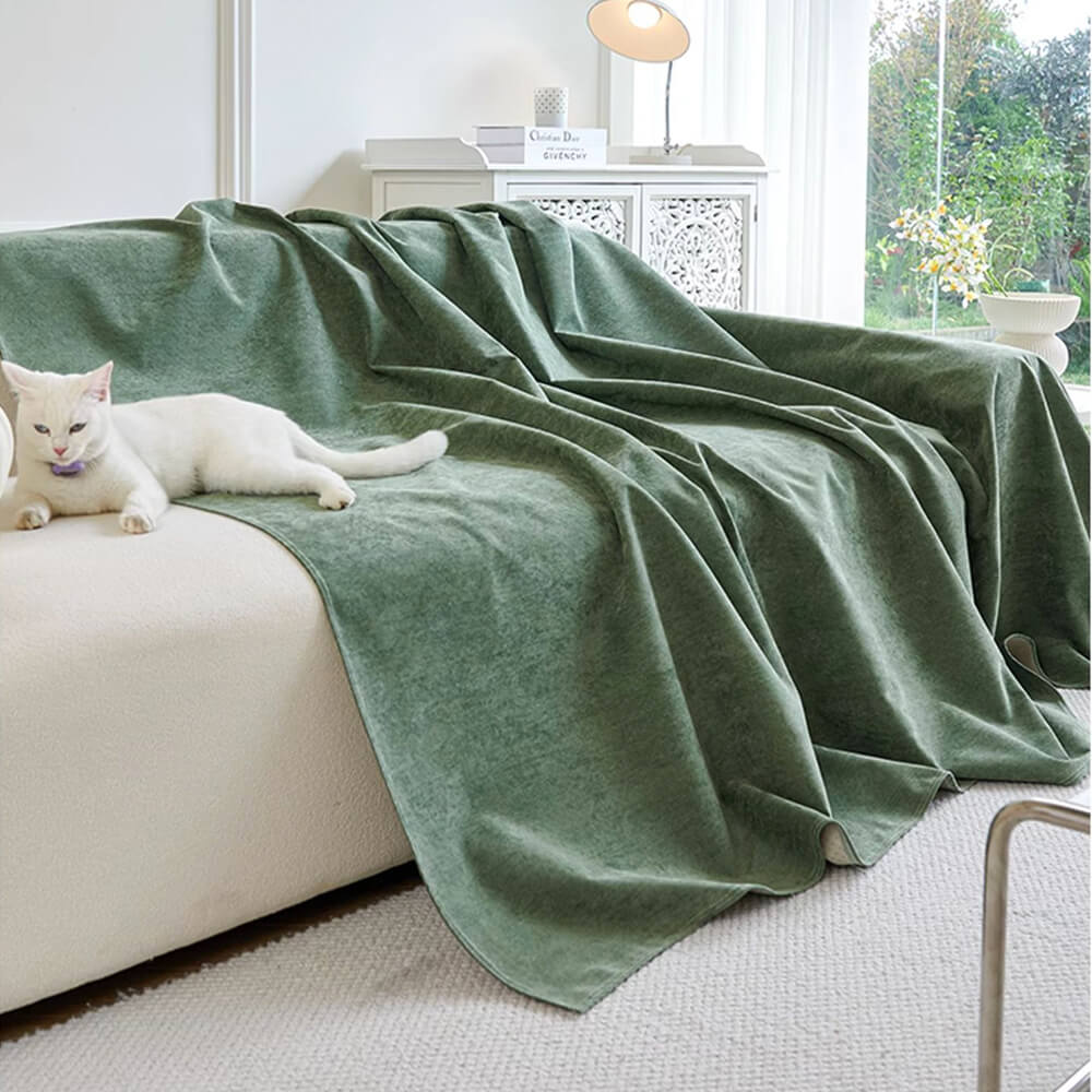 Soft and Waterproof Scratch-Resistant Non-Linting Throw Armchair Cover