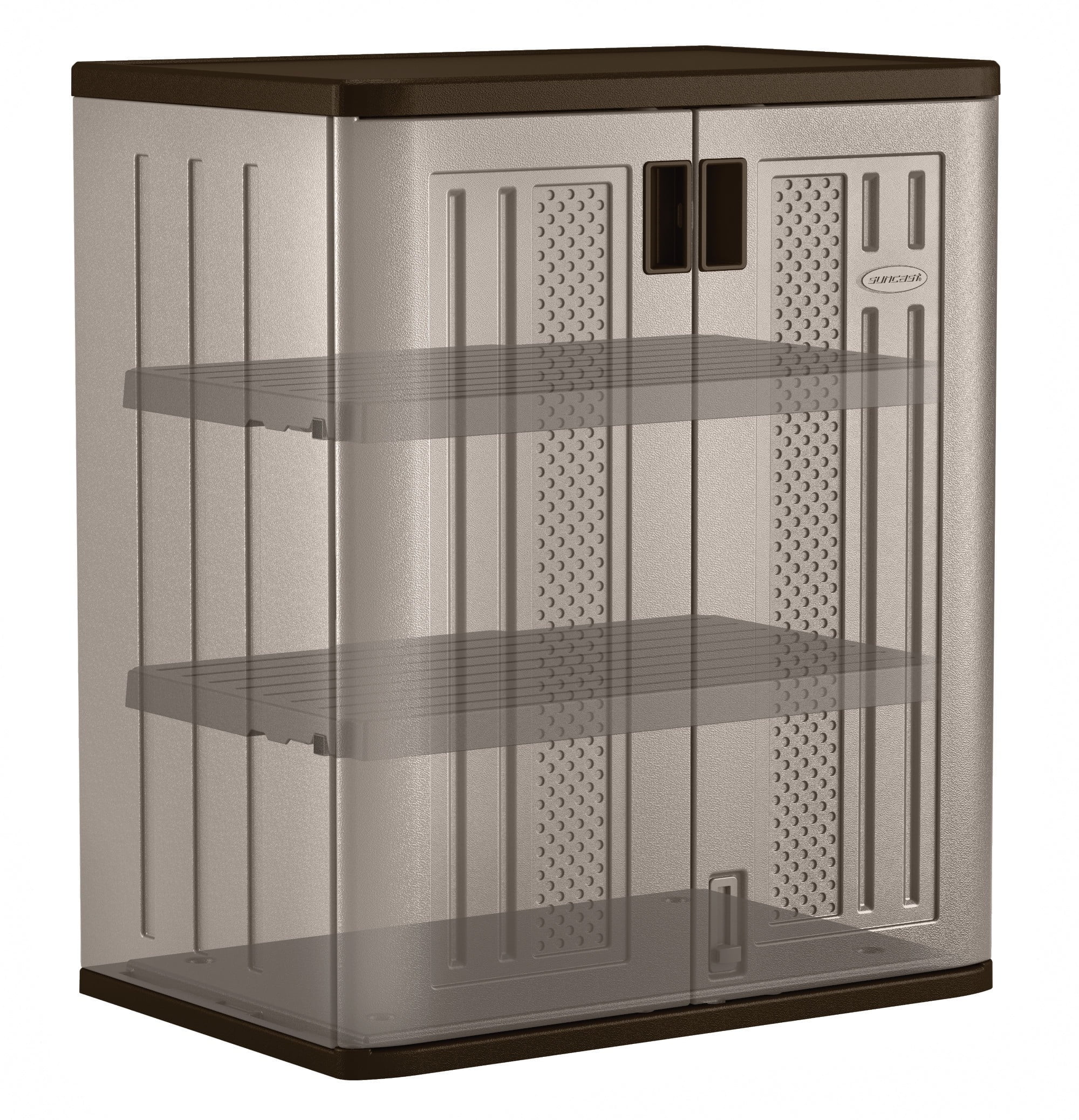 2-Shelf Resin Base Cabinet, Platinum Metallic(1 Pack) - Image 10