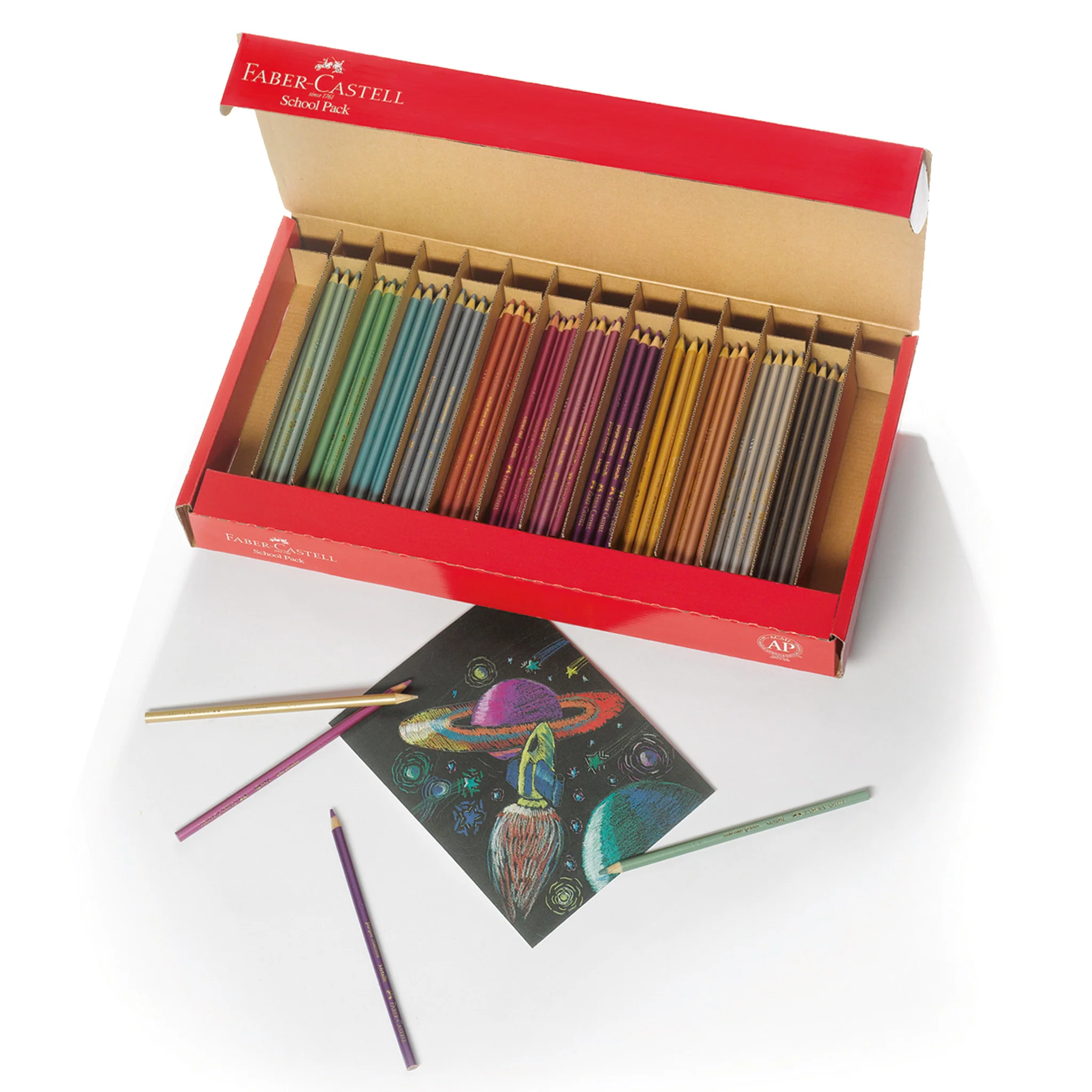 Pack scolaire de crayons écologiques métallisés