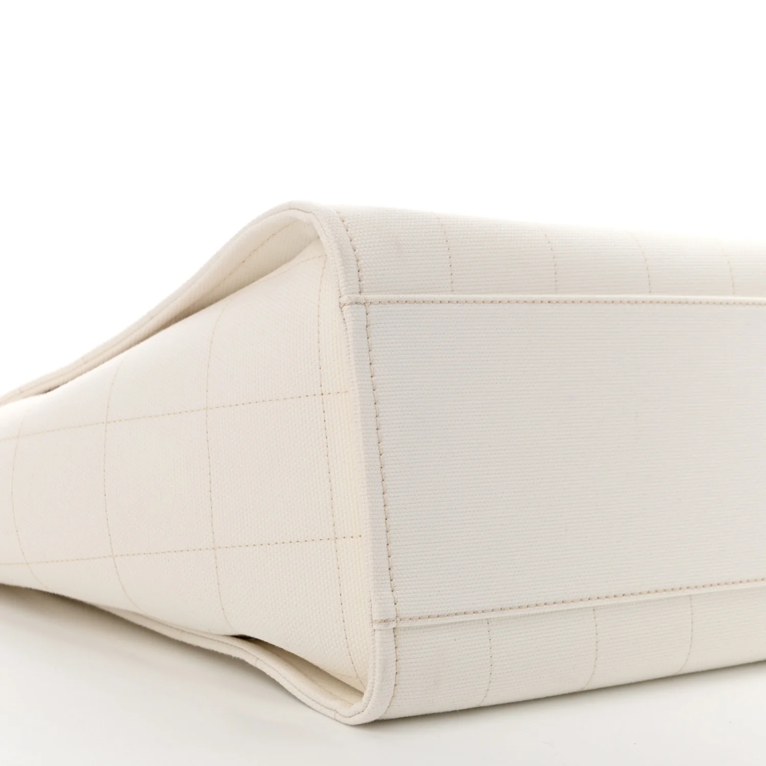 Cotton Medium Deauville Tote White
