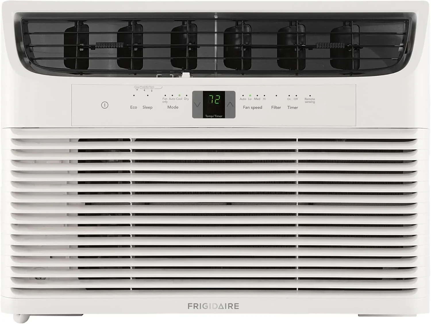 Climatiseur de fenêtre Frigidaire 5 000 BTU avec télécommande. Refroidit jusqu'à 150 pi². Fonctionnement silencieux.