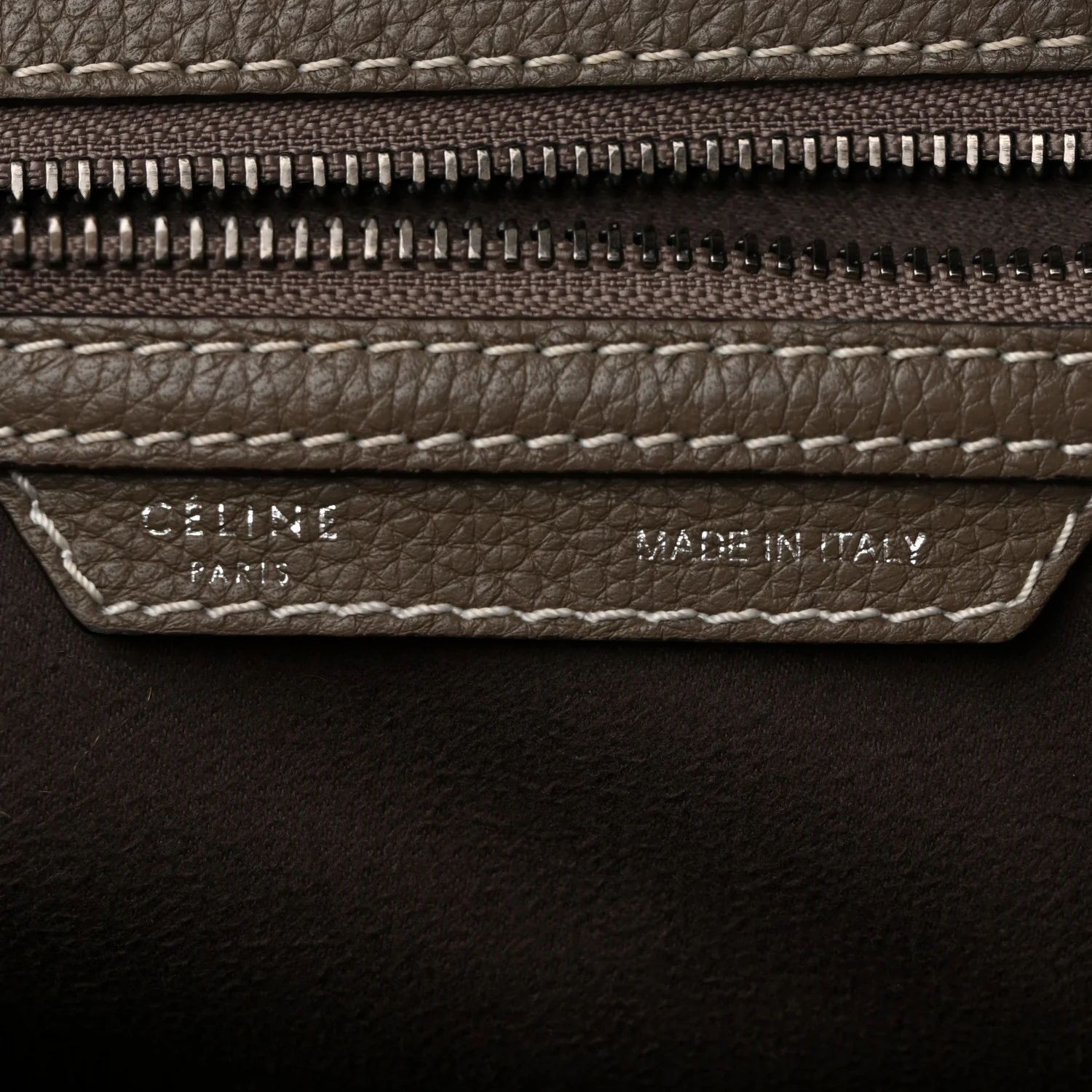 Drummed Calfskin Micro Luggage Souris