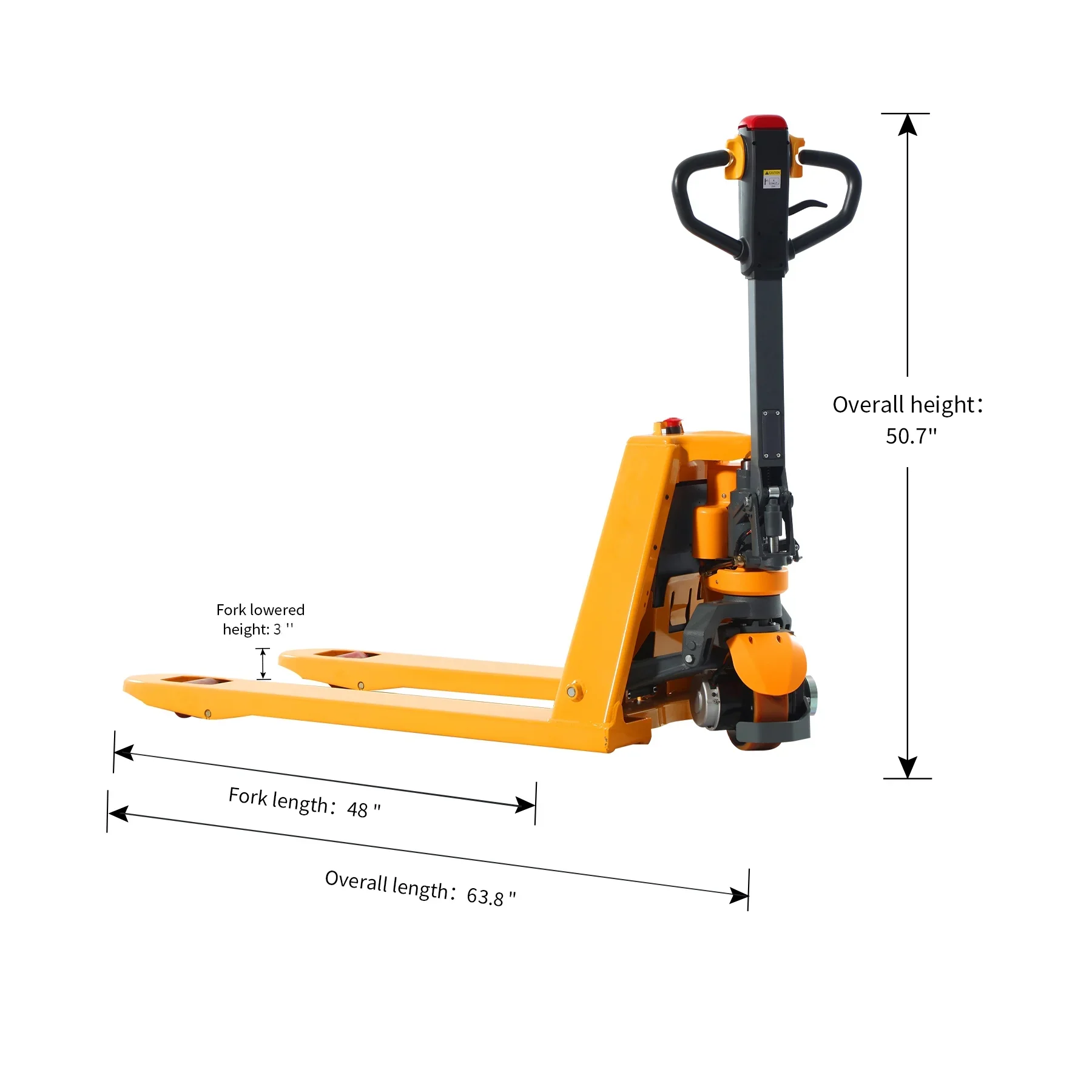 APOLLOLIFT Electric Pallet Truck W/ 24V/20AH Lithium Battery 3300lb 48x27 Fork Walkie Pallet Jack