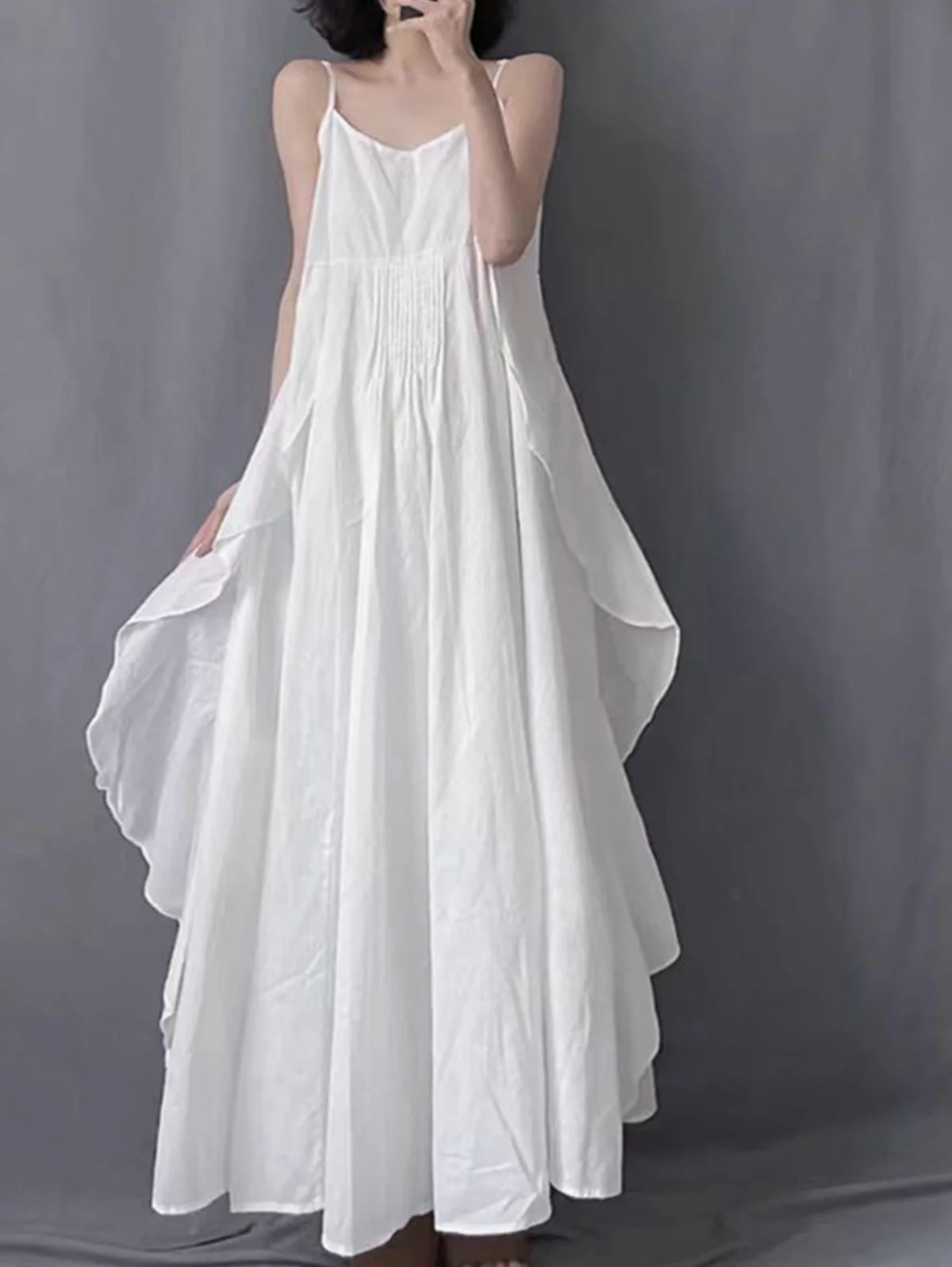 Sophie Paris | Robe Longue Plissée sans Manches