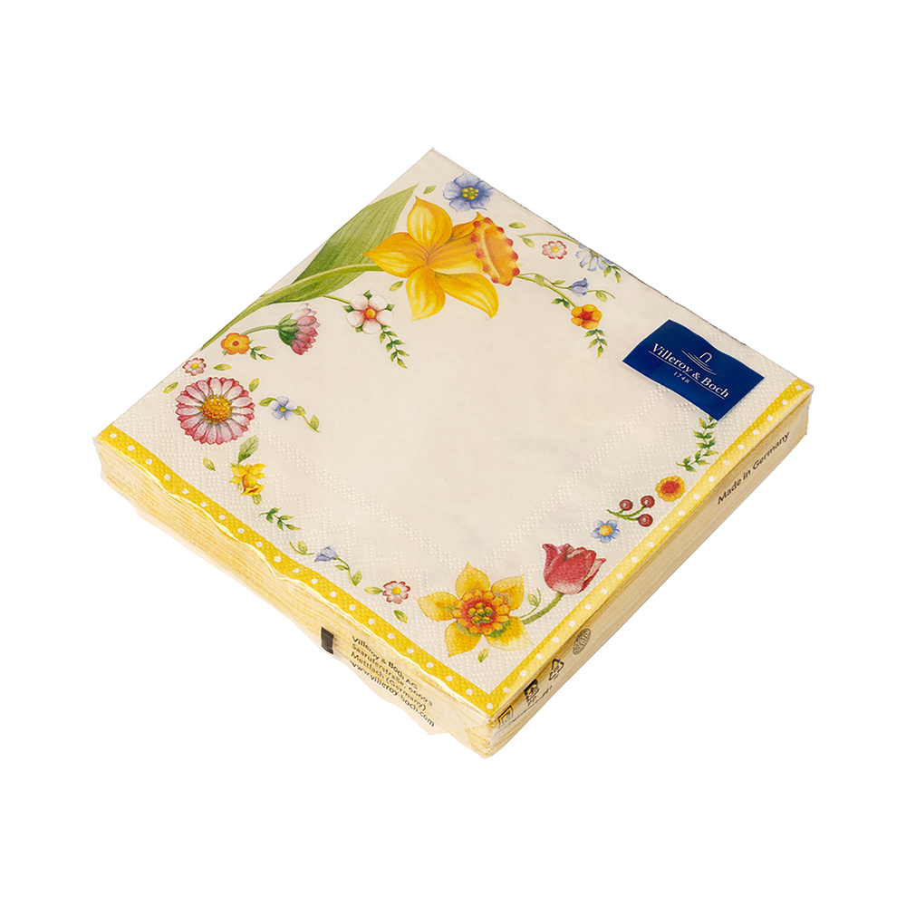 Spring Fantasy Napkins - White, 12.8'' x 12.8'' x 0.1'', paper