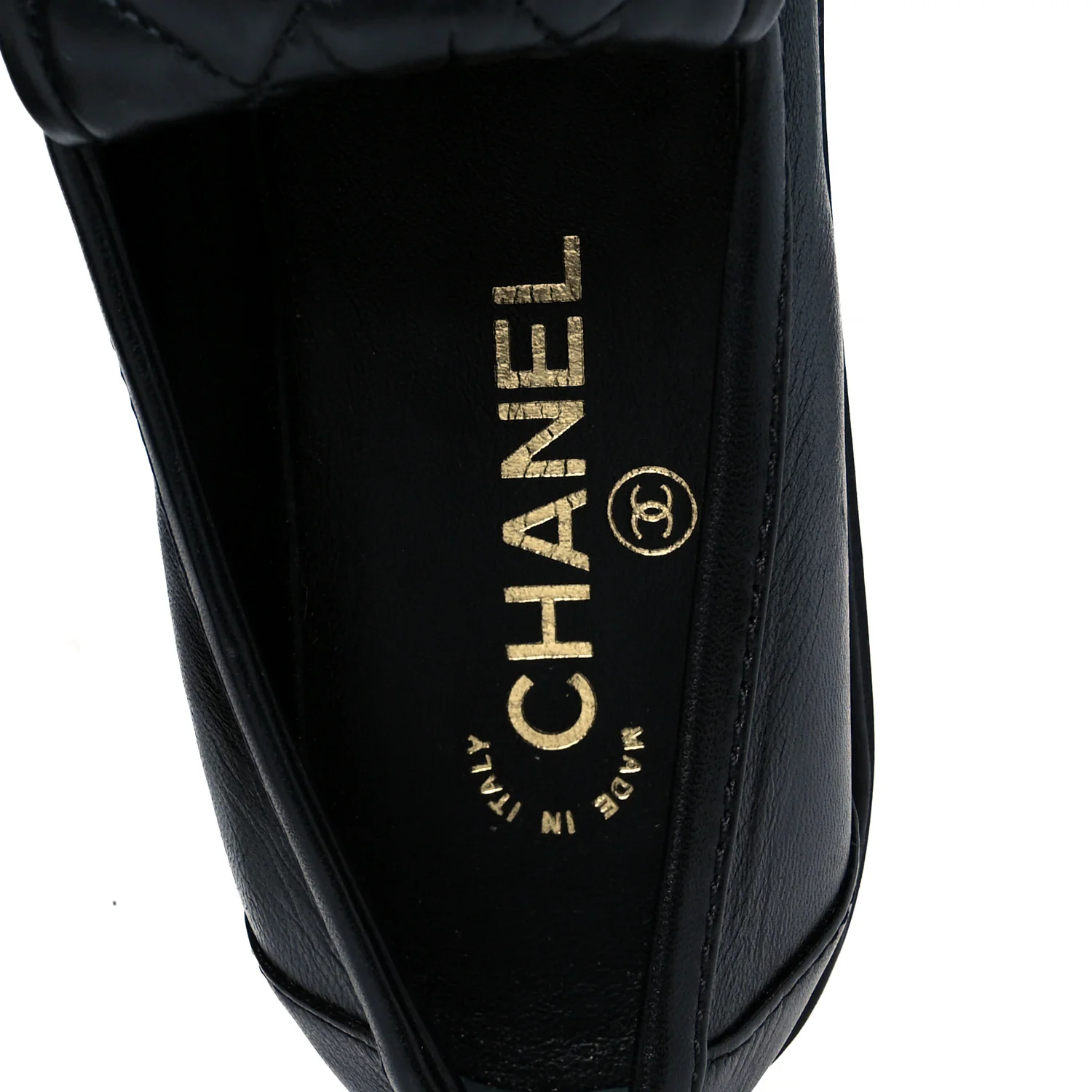 Lambskin Quilted CC Turnlock Loafers 39.5 Black