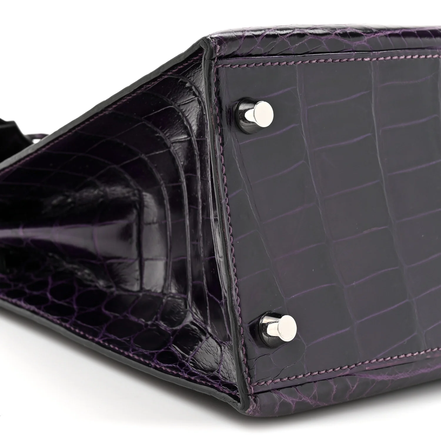 Shiny Niloticus Crocodile Kelly Sellier 28 Amethyst