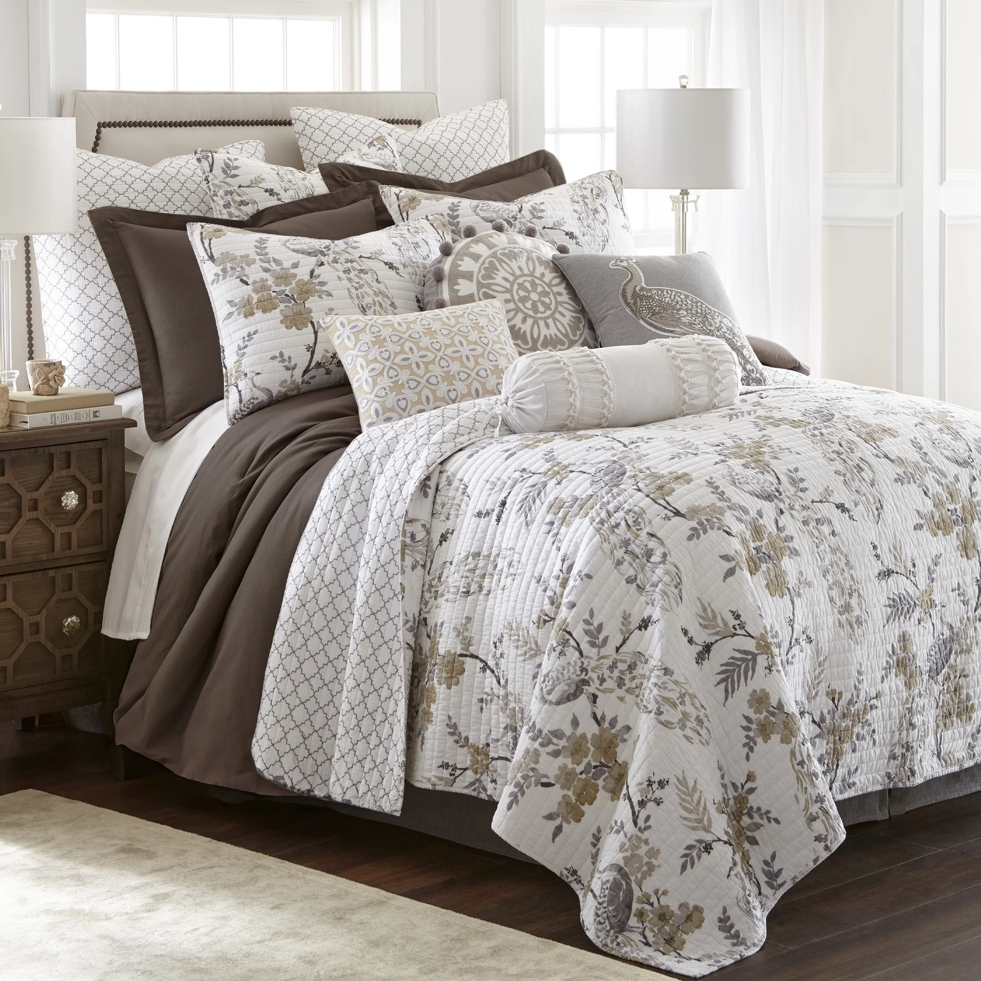 Levtex Home - 100% Linen - Queen Duvet Cover - Washed Linen - Cocoa - Duvet Cover Size (90x94in.)(Full/Queen/Cocoa)