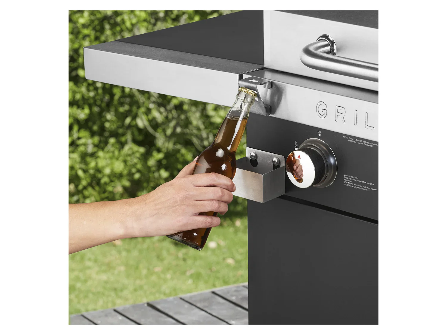 GRILLMEISTER Barbecue  gaz, 3 brleurs, 4 zones de cuisson