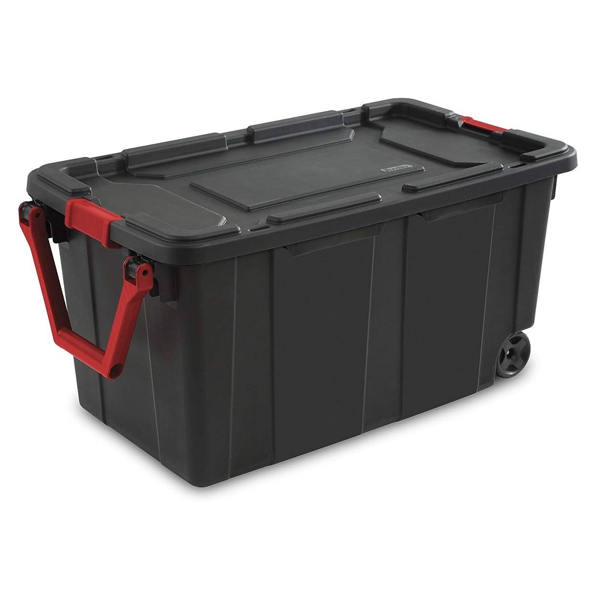 Sterilite 40 gal Wheeled Industrial Tote, Black