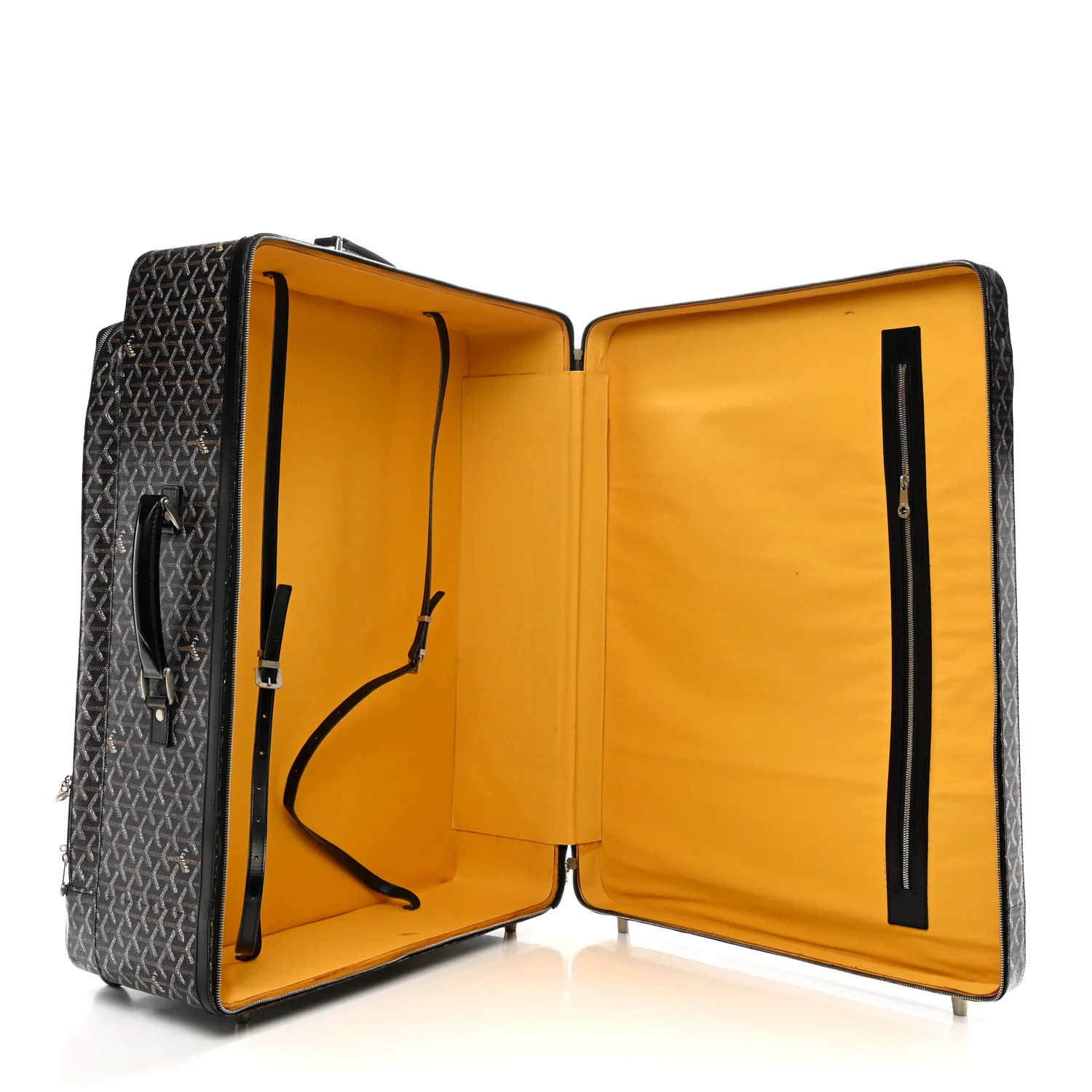 Goyardine Trolley Rolling Suitcase MM Black