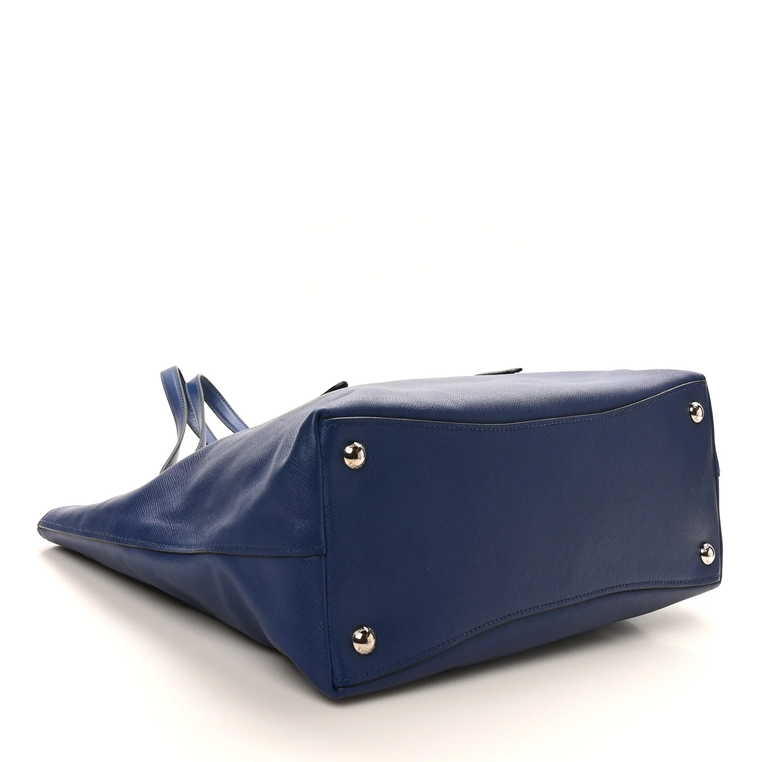 Saffiano Cuir Medium Double Handle Tote Bluette