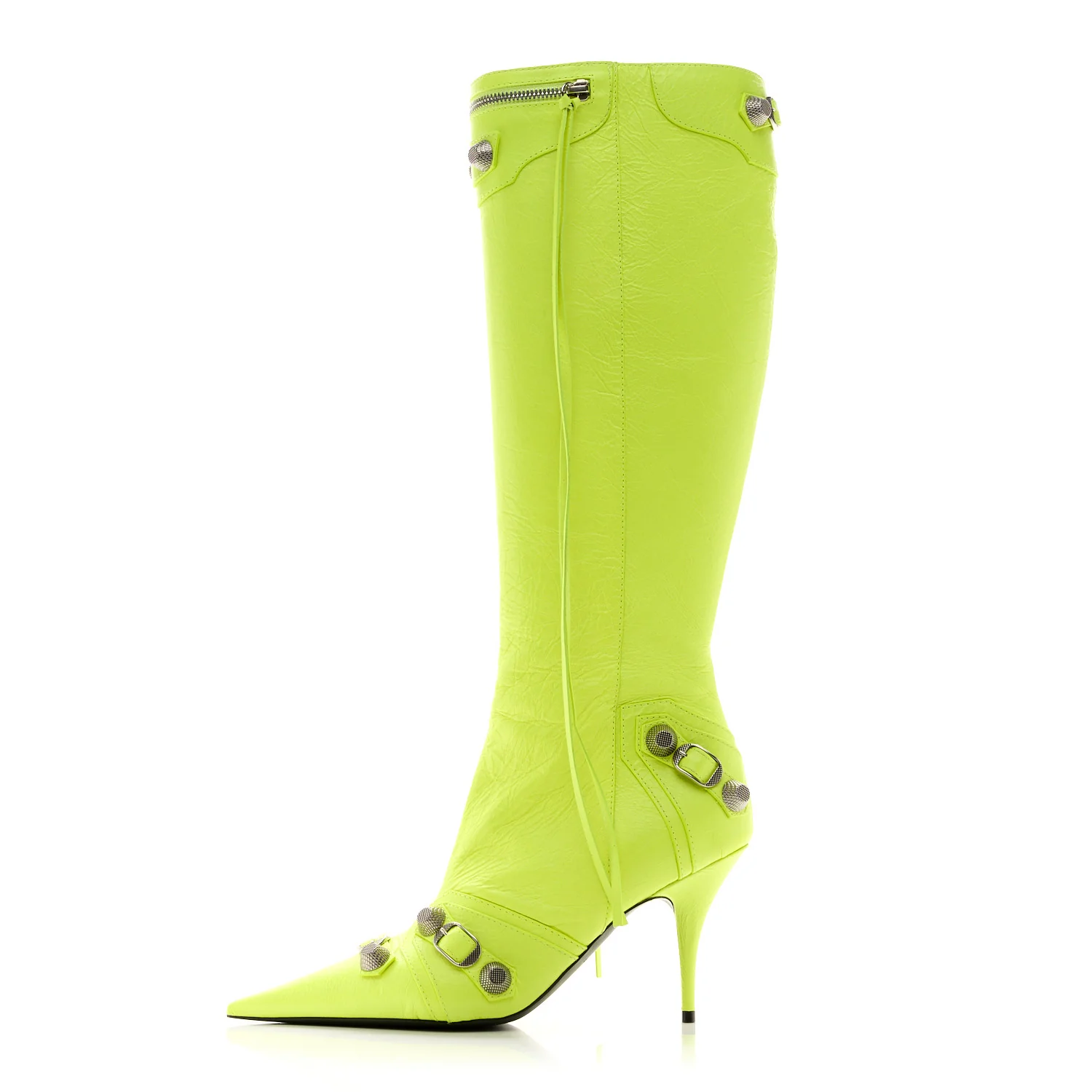 Agneau Arena Cagole 90mm Boots 39 Fluo Yellow