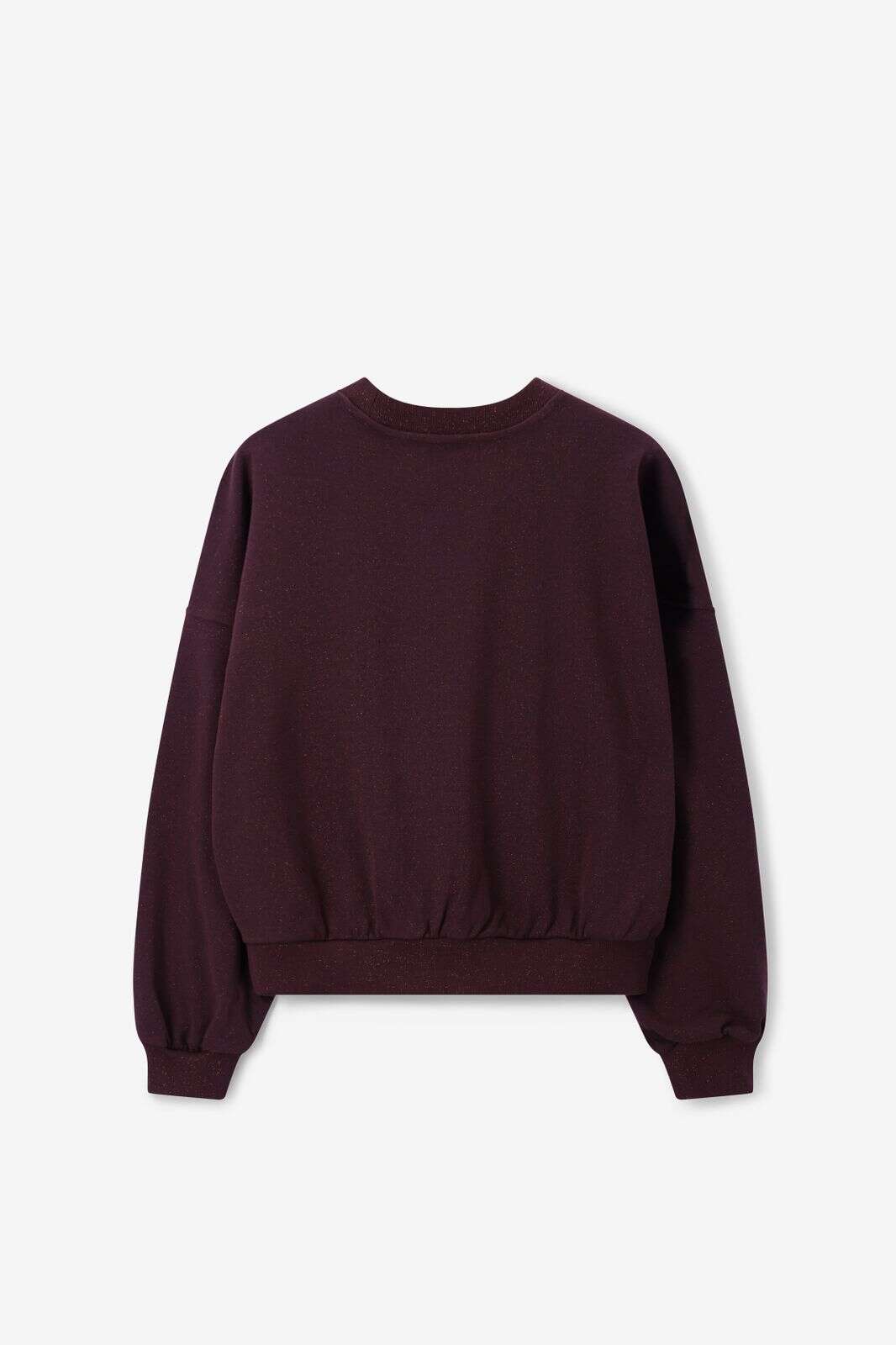 Donkerbruine sweater met lurex