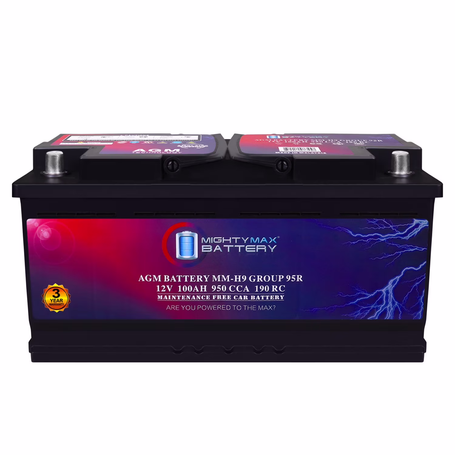 MM-H5 Start and Stop Car BCI Group Size 47 12V 60 AH, 100RC, 680 CCA Rechargeable AGM Car Battery(47) - Image 9