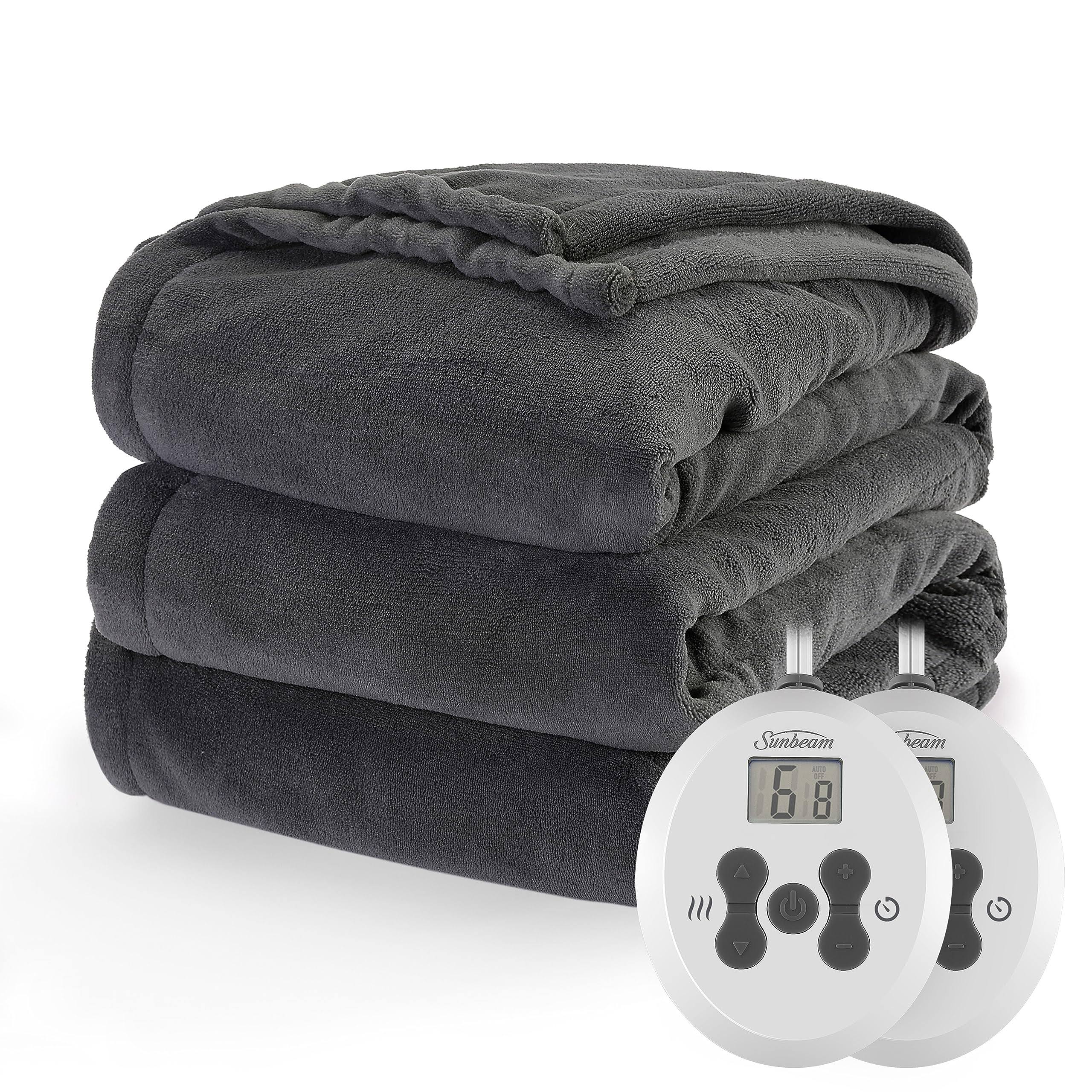Sunbeam Royal Luxe Microplush Heated Electric Blanket Queen size, 90