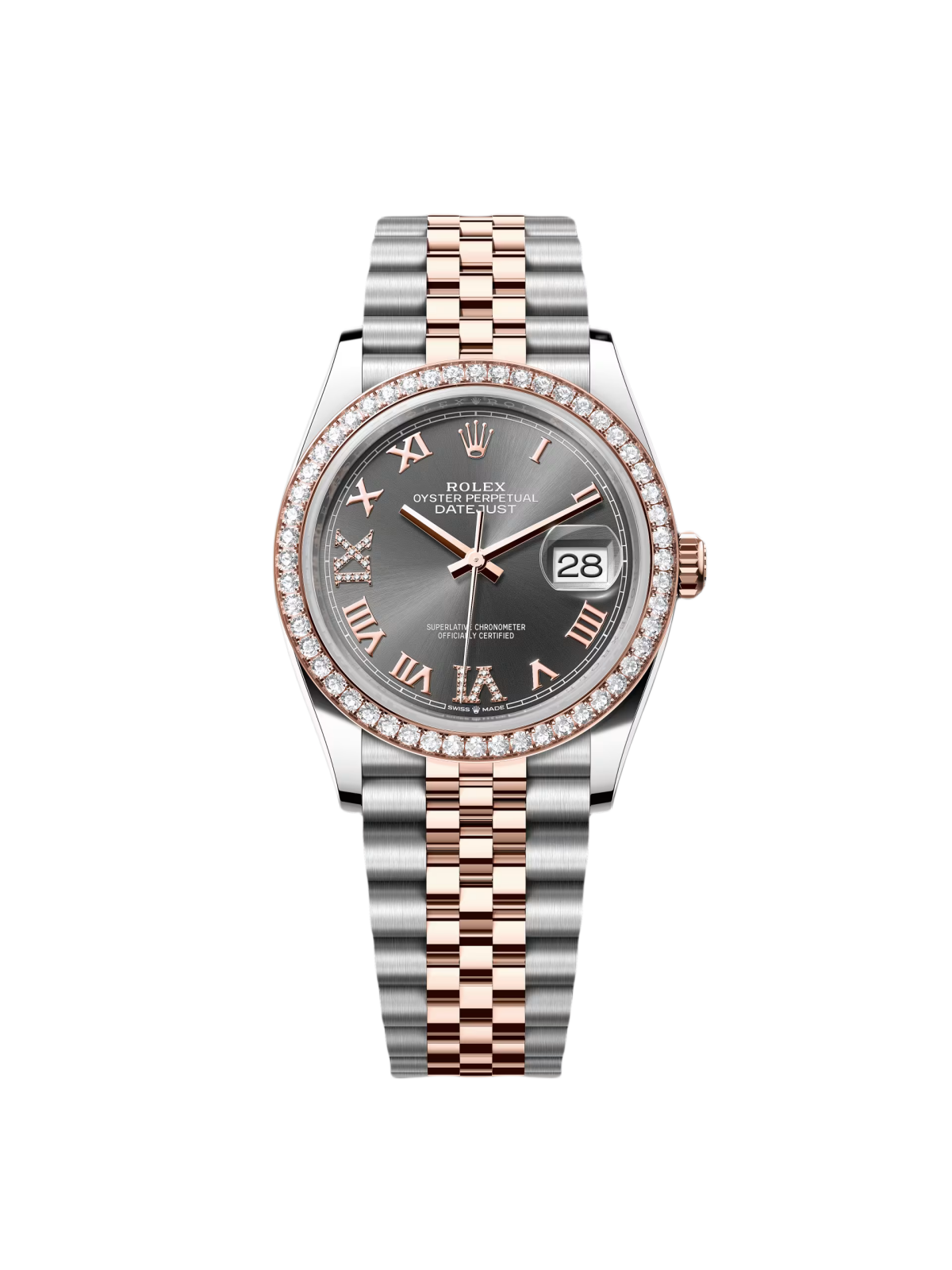 【Super Clone】RLX  Datejust 36mm 126281 Slate Dial Oyster Bracelet