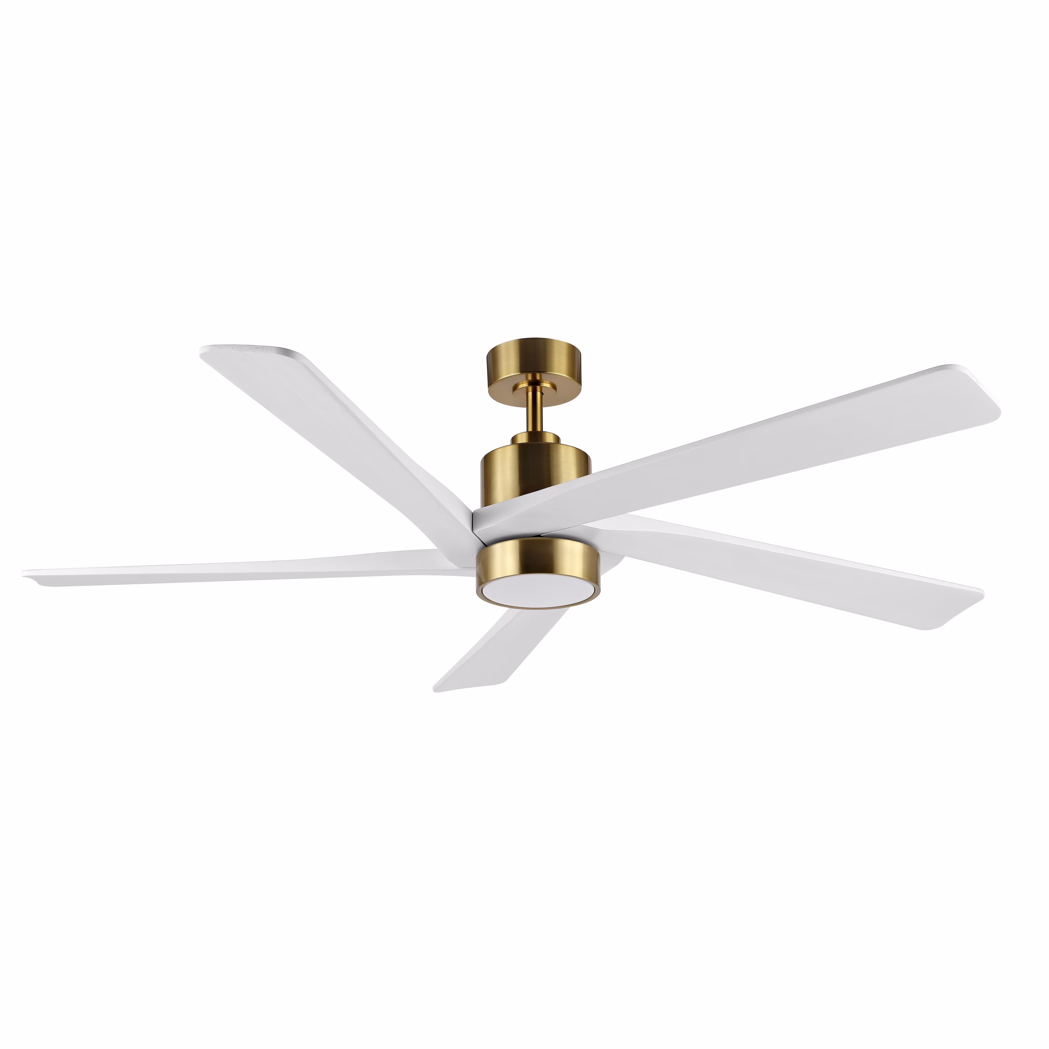 54 DC Ceiling Fan with Lights and Remote Control, 5 Reversible Carved Wood Blades Brass/Black(Brass/Black) - Image 3
