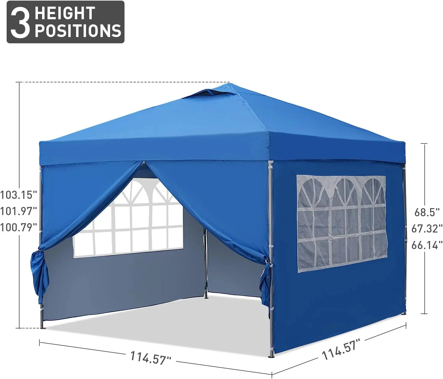 10X10 Pop Up Canopy Tent, Outdoor Canopy Tent, Patio Tent,commercial Instant GAZEBOS,4 Sidewalls, Portable Shelter Canopies, with 4…