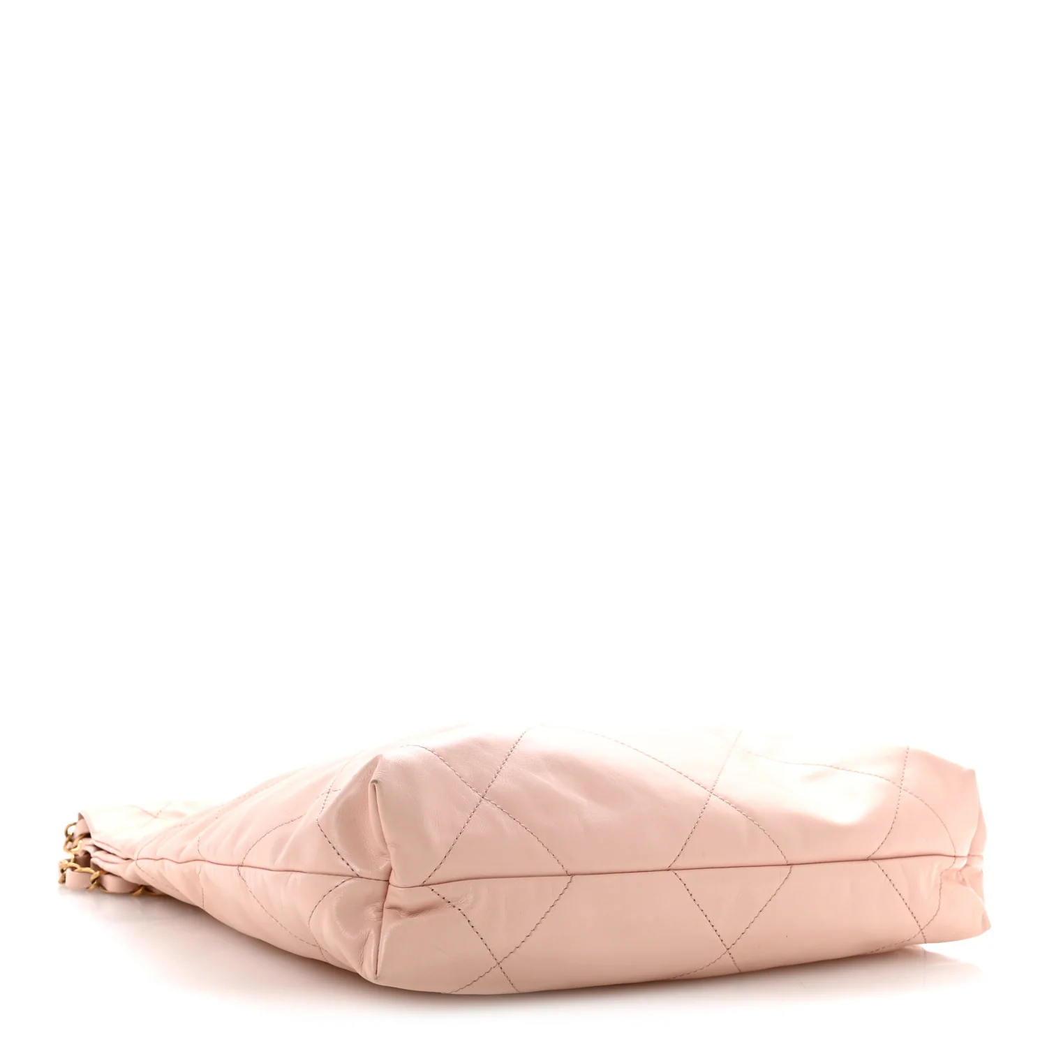 Shiny Calfskin Quilted Small Chanel 22 Light Pink