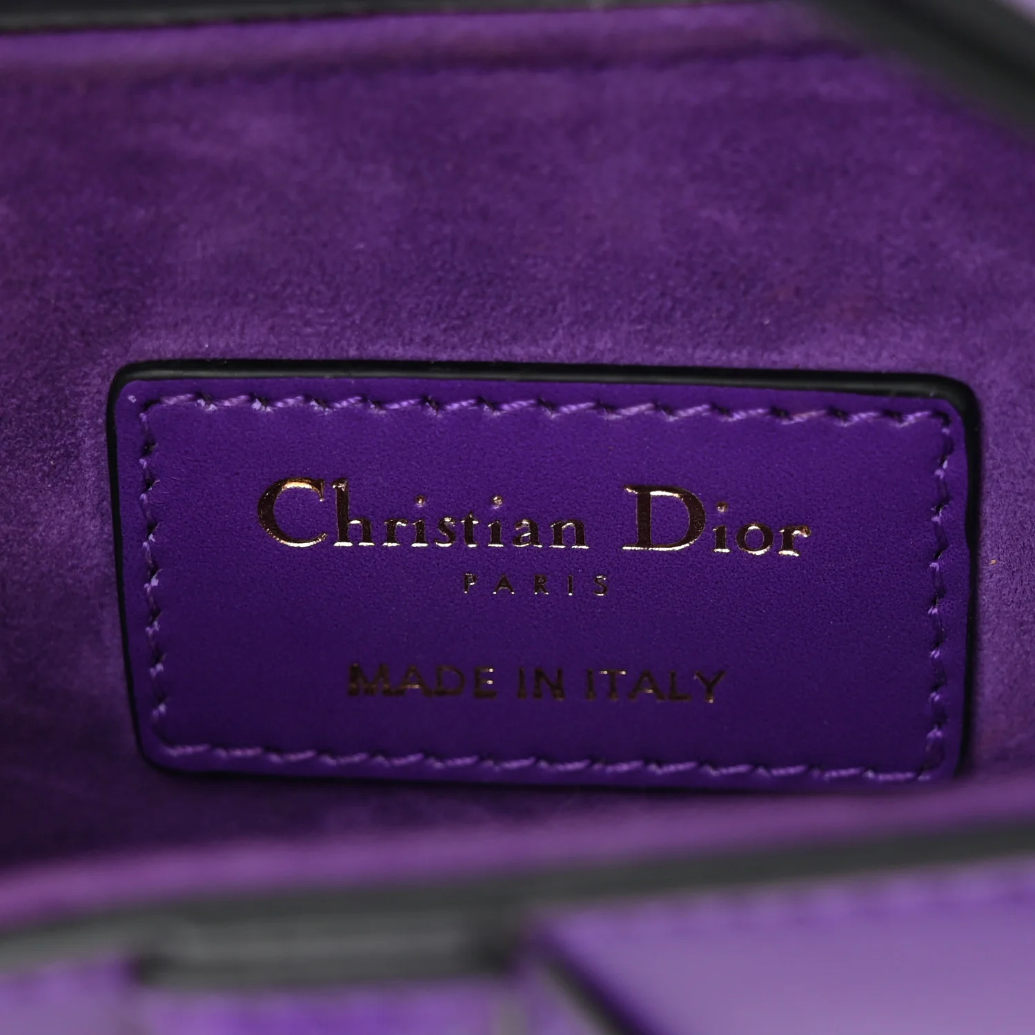Supple Calfskin Mini Saddle Bag Purple