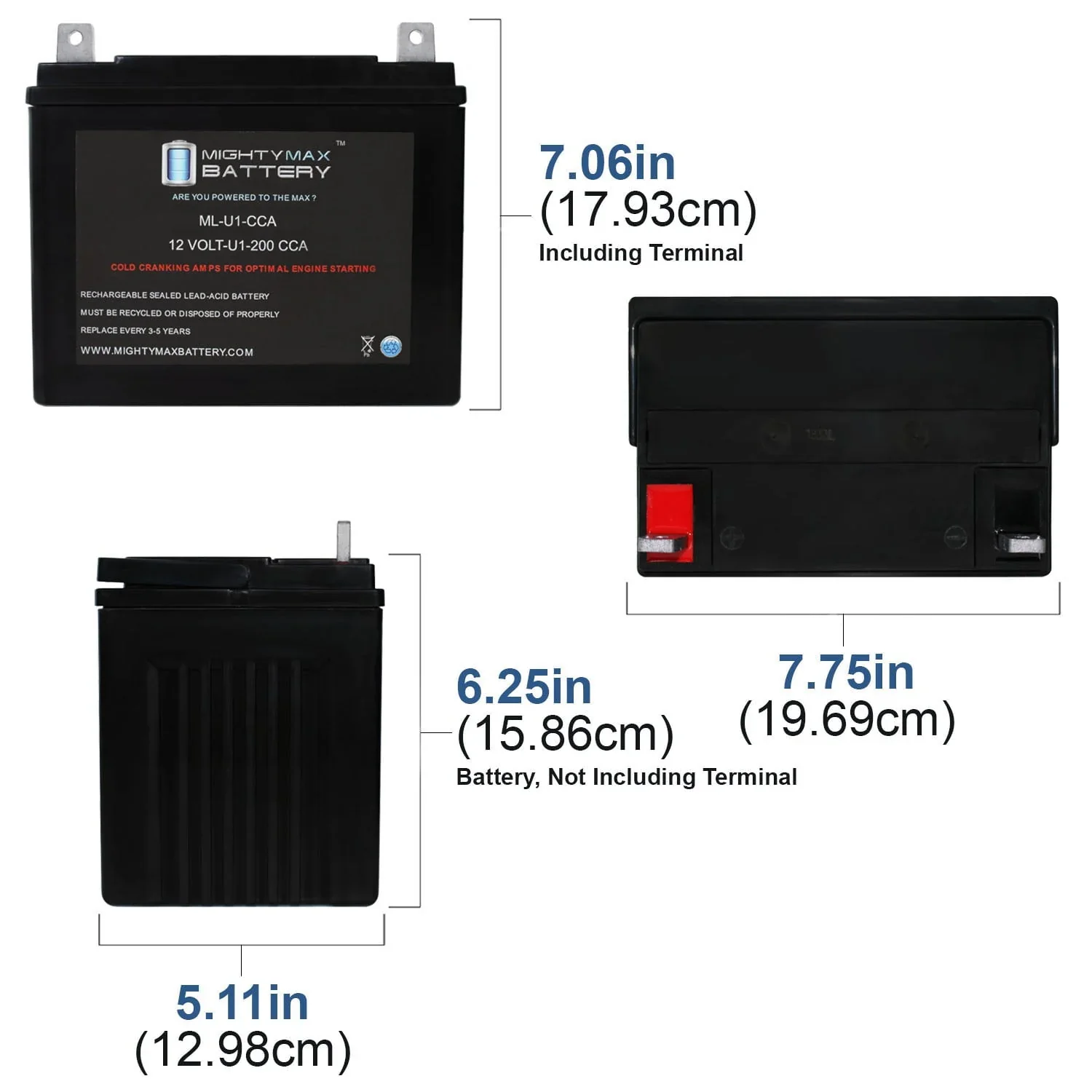 ML-U1 200CCA Battery for New Holland GT20 Garden Tractor 20 HP Mower