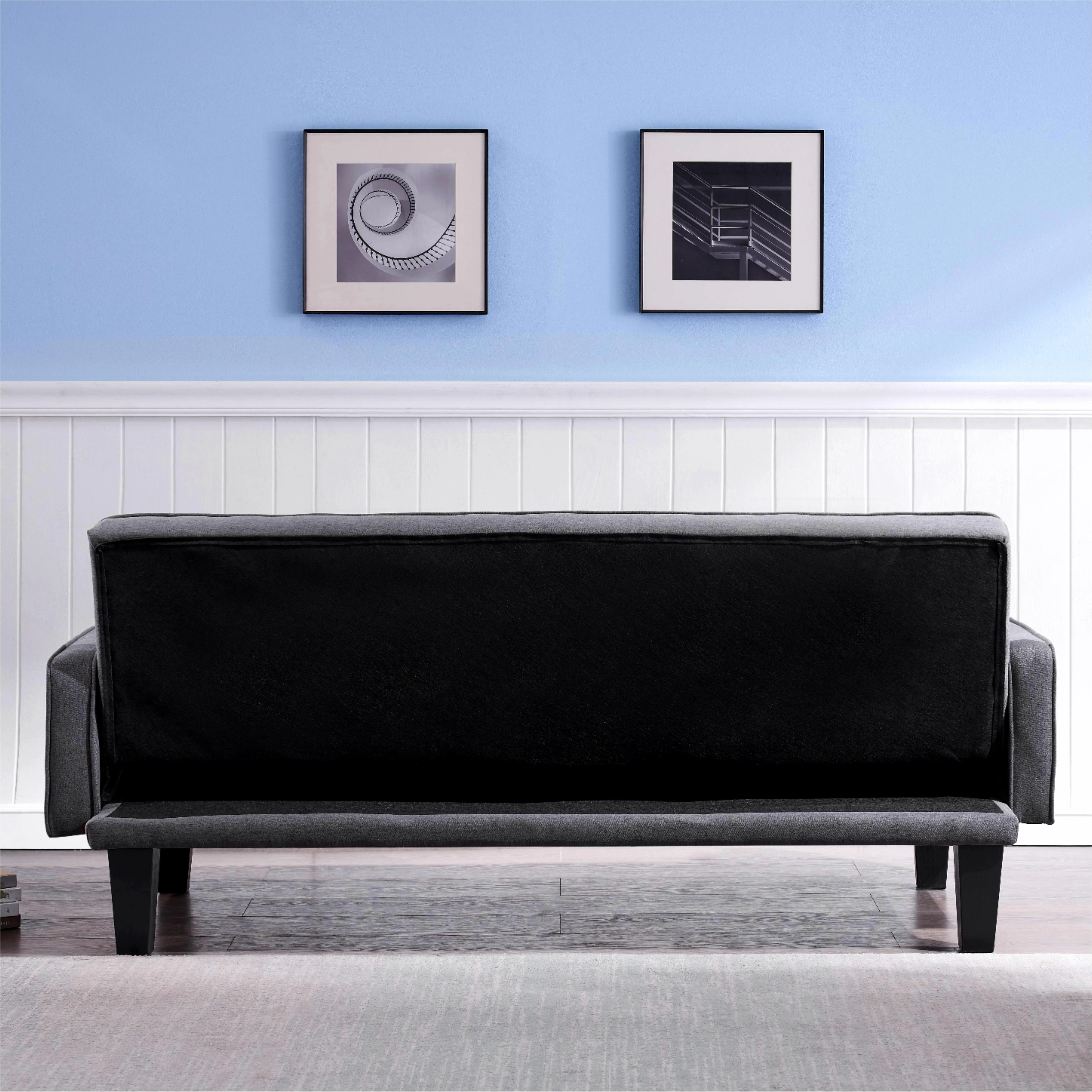 72" Convertible Loveseat Sofa Bed Sleeper Daybed,Modern Upholstered Folding Recliner,Small Futon Sofa for Living Room Apartment Office,Gray 02(Gray 02) - Image 7