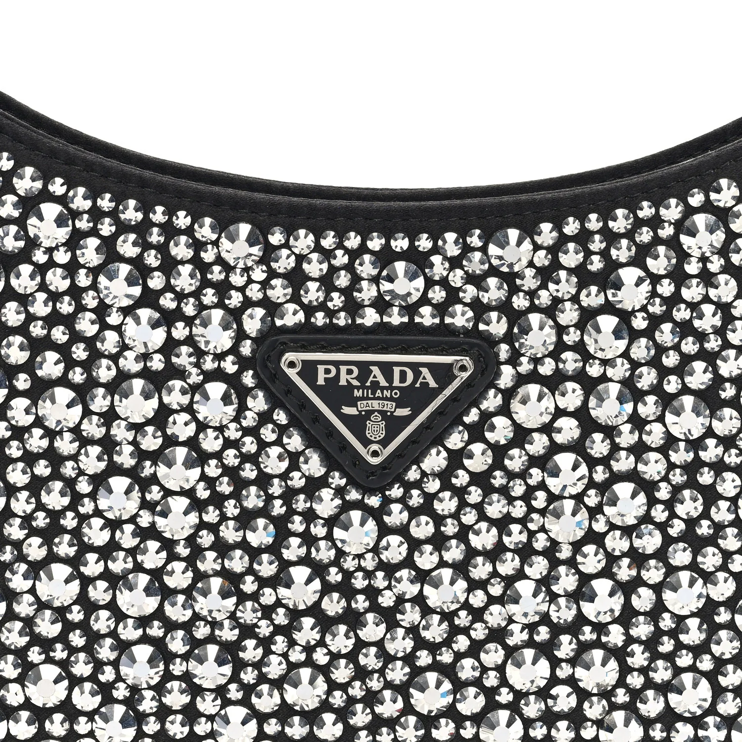 Satin Crystal Cleo Adjustable Strap Shoulder Bag Metal