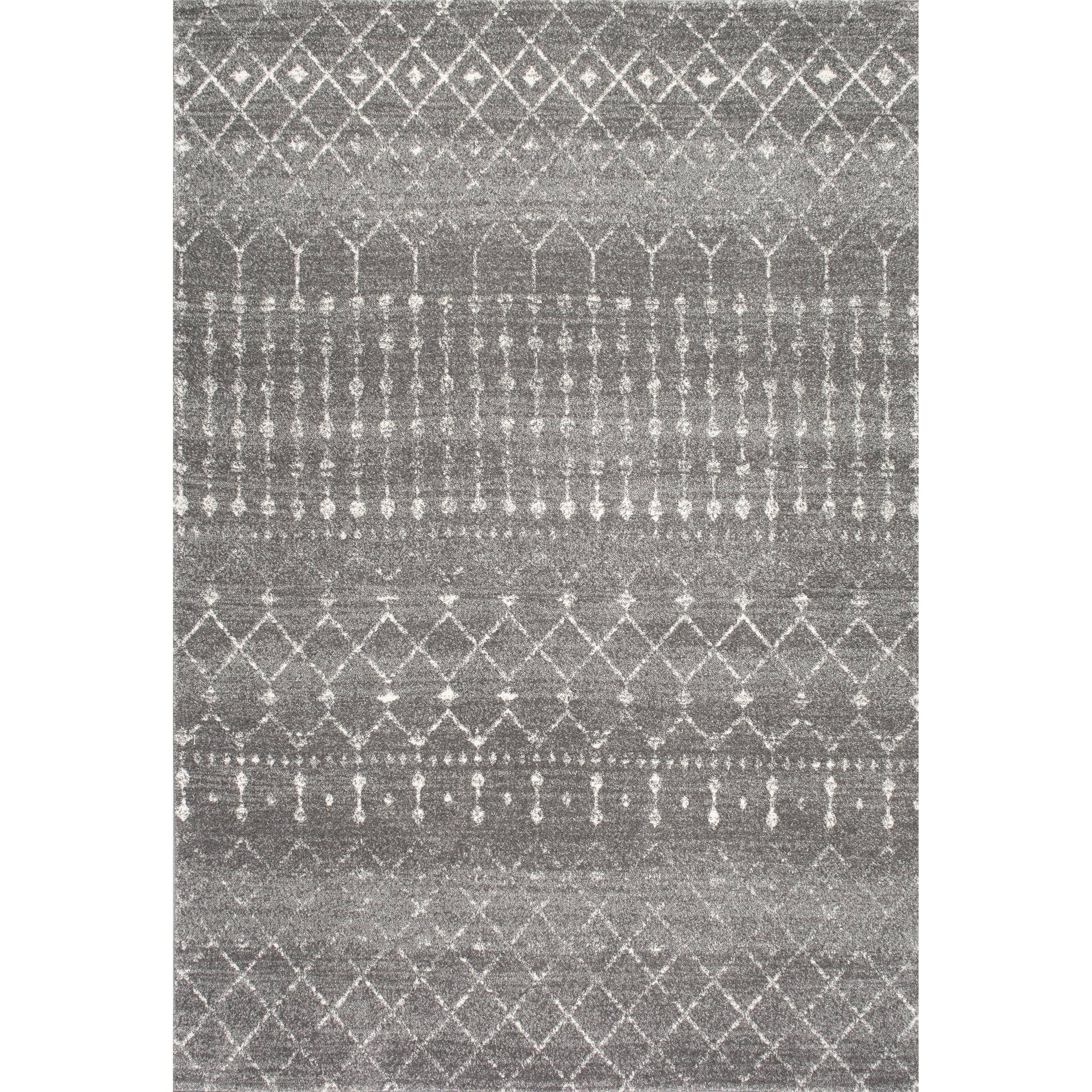 nuLOOM Moroccan Blythe Area Rug, 8' Square, Dark Grey