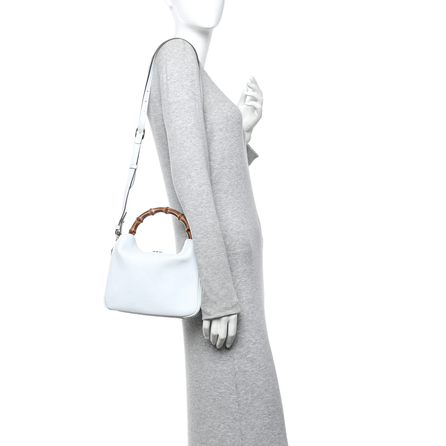 Softy Wonka Textured Dollar Calfskin Small Diana Shoulder Bag Pale Blue