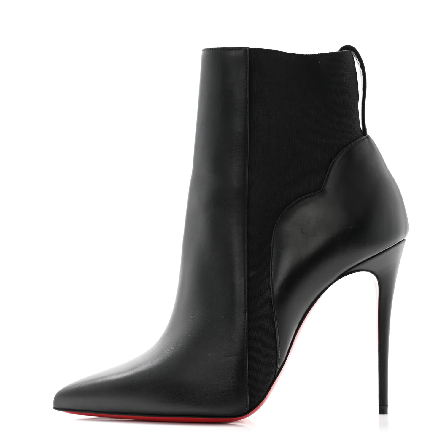 Calfskin Chelsea Chick 100 Stiletto Boots 38 Black